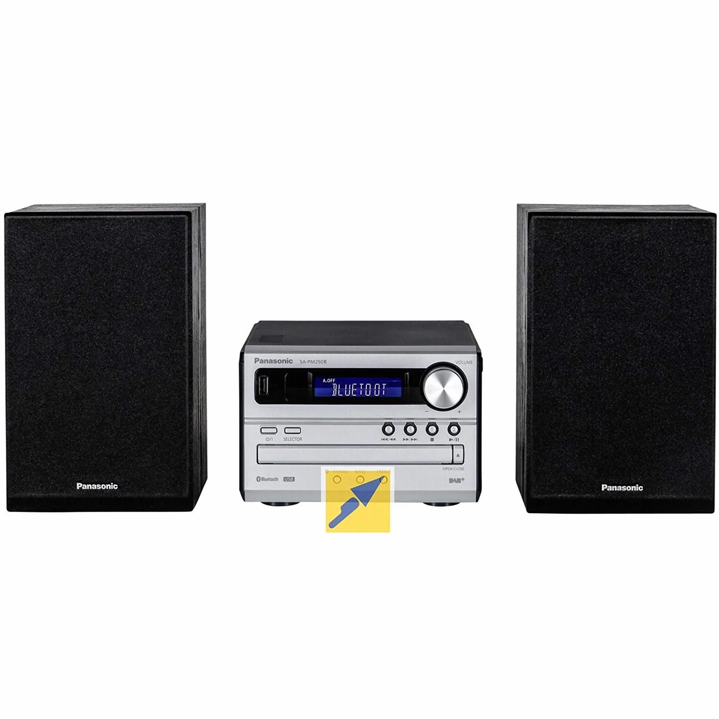 Panasonic SC-PM250BEGS Amplificatore digitale DAB+ Lettore CD Radio FM USB