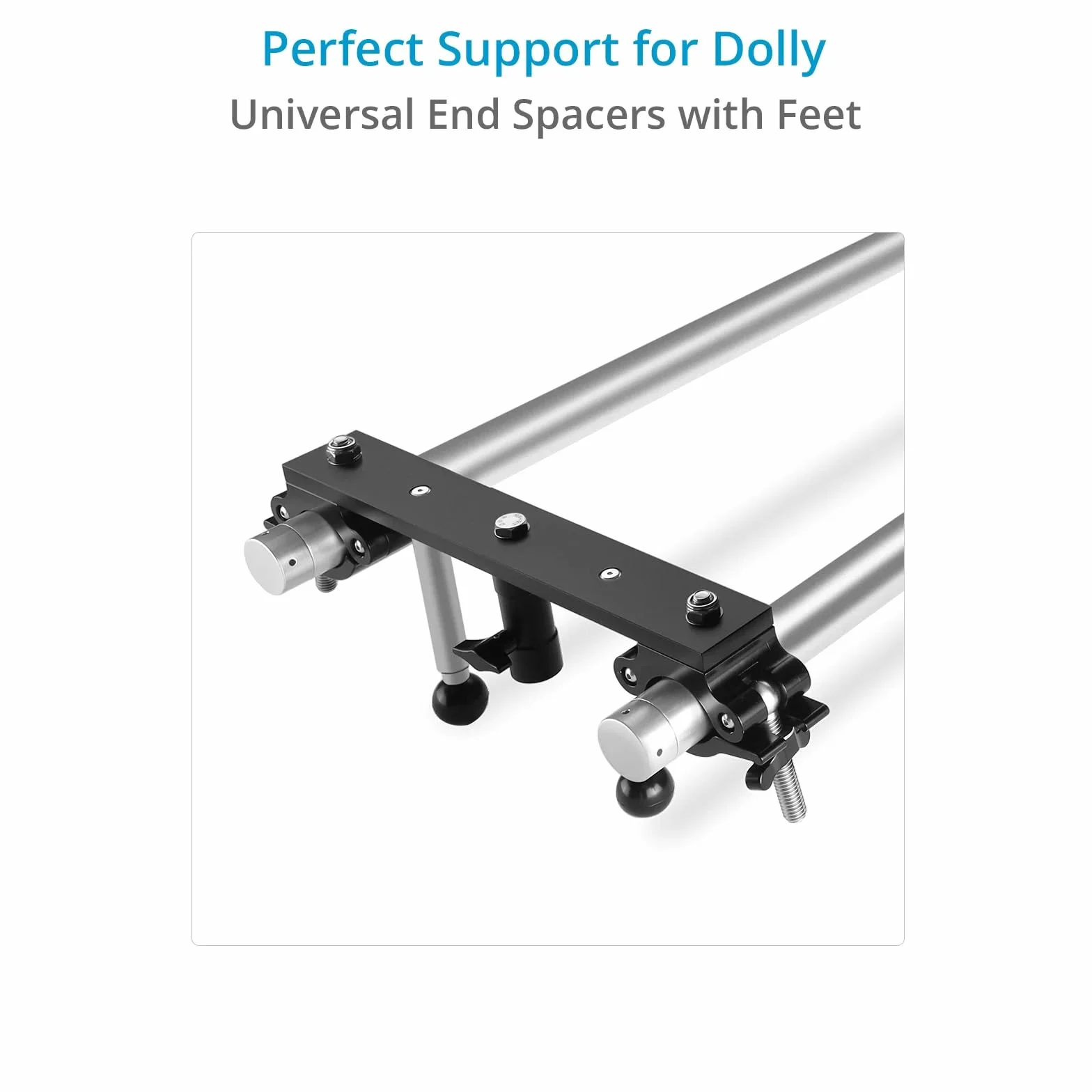 PROAIM Polaris DL-PLRS-4P - Carrello portatile per videocamere e videocamere, con binario da 2,4 m e supporto Mitchell integrato, carico utile fino a 200 kg