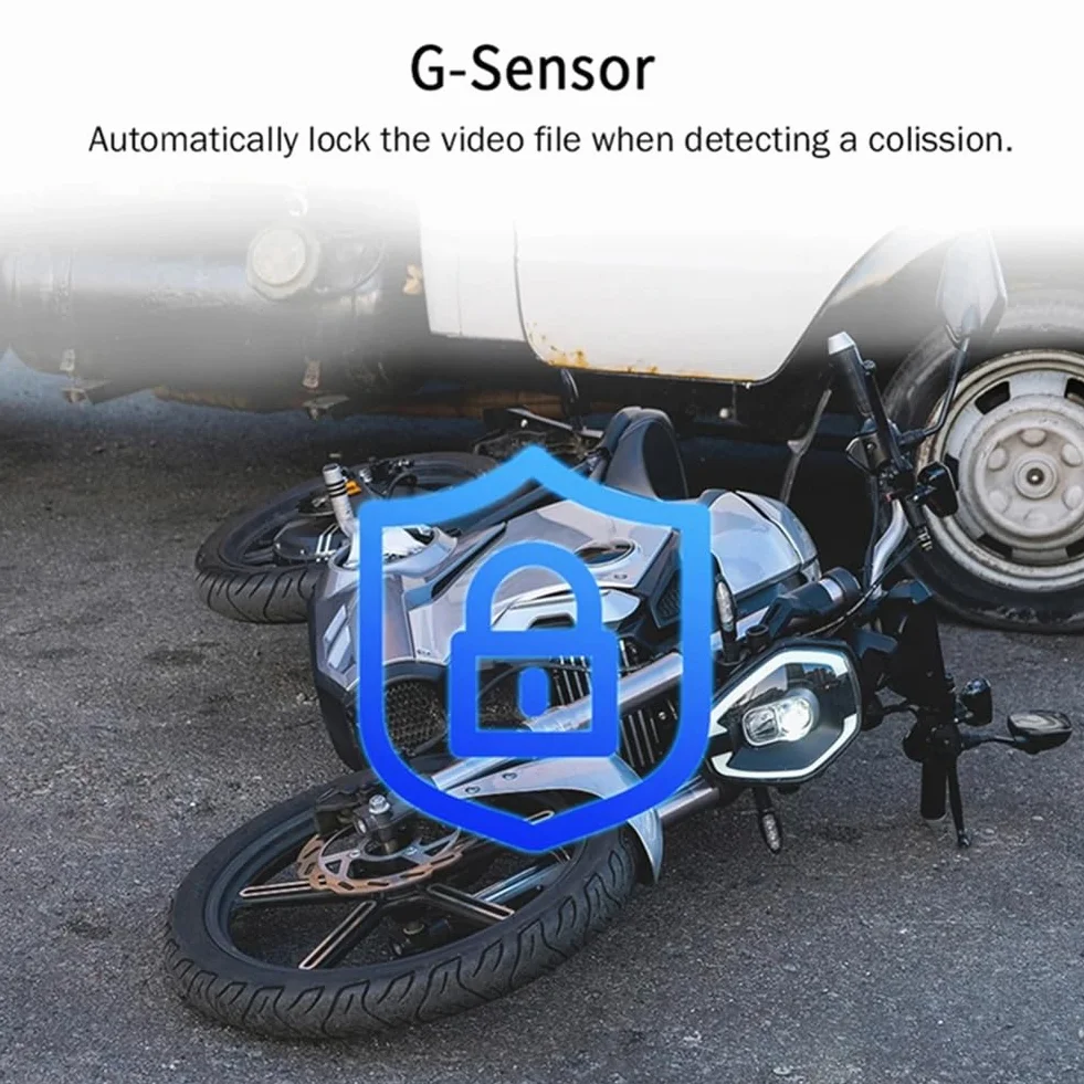 V9 Del Motociclo Dashcam WiFi 1080P Anteriore Posteriore Della Macchina Fotografica Impermeabile Del Motociclo Videoregistratore con Monitor Parcheggio
