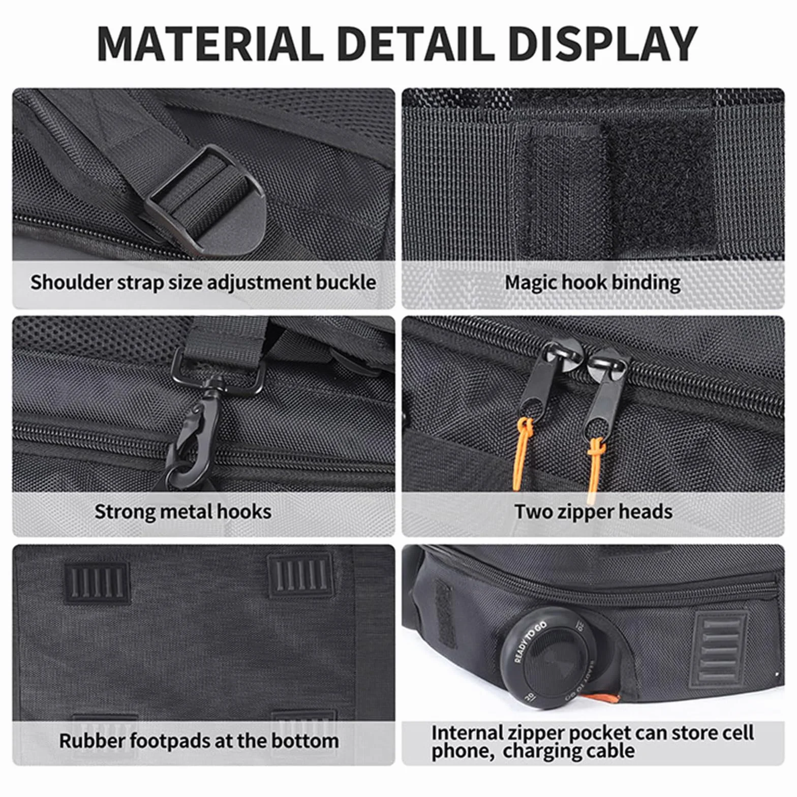 Custodia da viaggio portatile zaino da viaggio per JBL PARTYBOX 310 Bluetooth Speaker Copertura protettiva Custodia per il trasporto Shell Skin Sleeve Tote Bag, Nero , Compatto