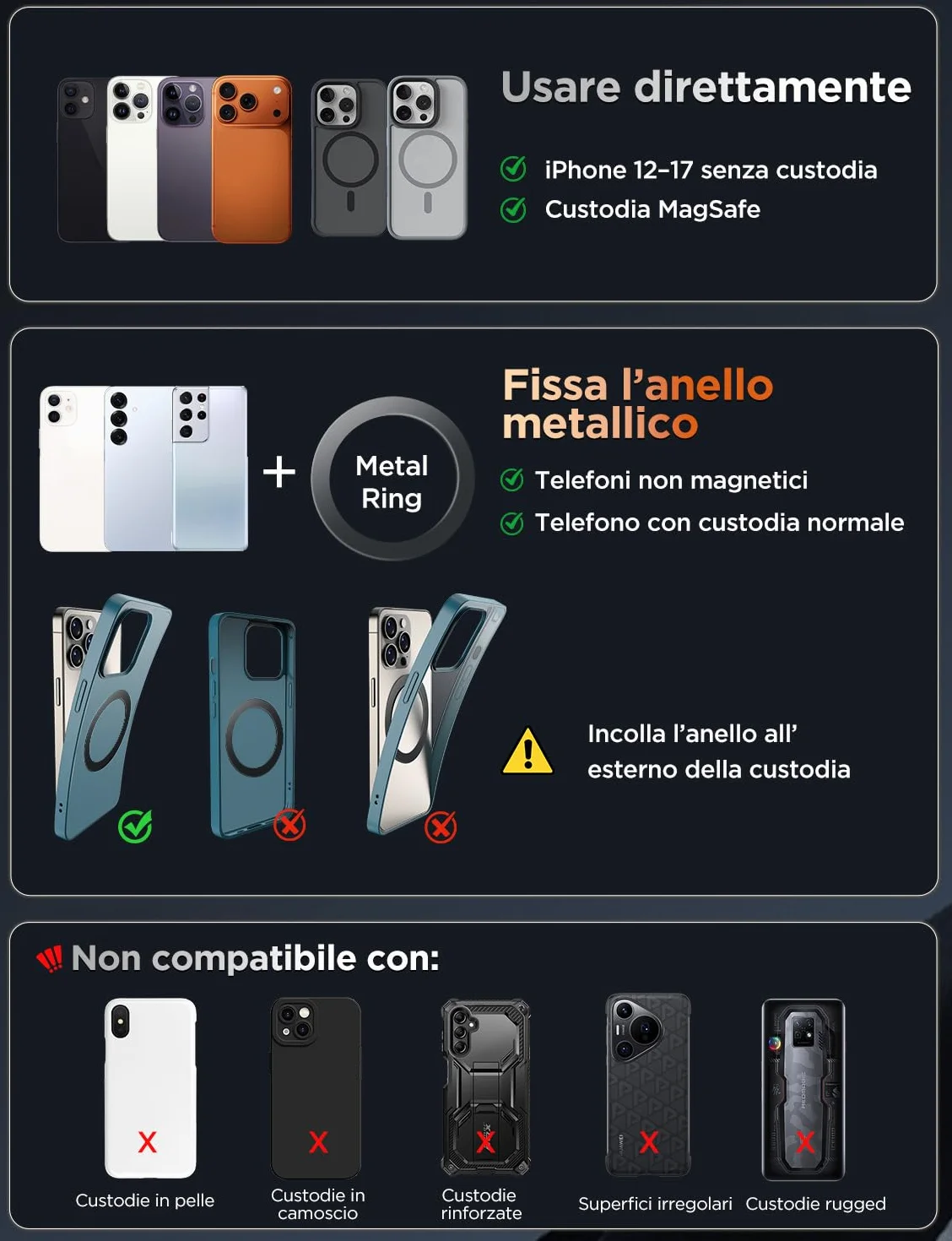 MSXTTLY Supporto Magnetico Cellulare Auto, 2026 Vmag-S3 Forte Ventosa, Rotazione 360°, Compatibile con iPhone 17–12 e Android, Nero