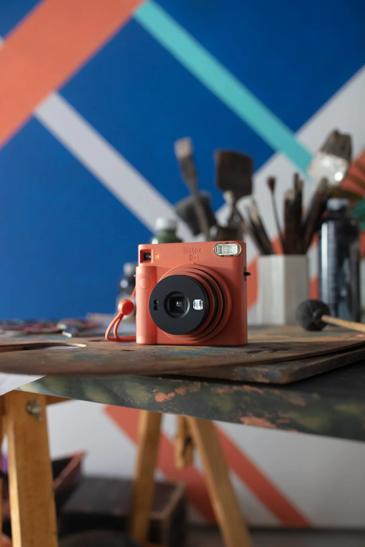 Fujifilm instax SQUARE SQ 1 Terracotta Orange - Fotocamera a sviluppo istantaneo, Modalità One-Touch Selfie, Esposizione Automatica, Foto Formato 62x62mm