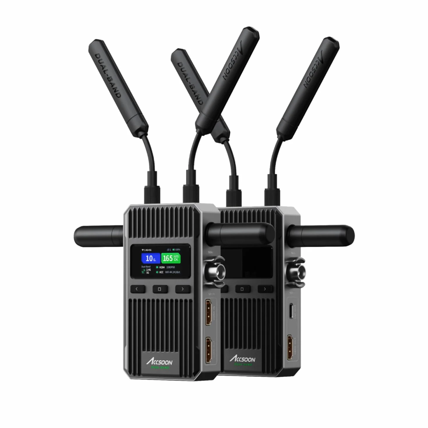 Accsoon CineView 2 SDI Sistema di trasmissione video wireless SDI HDMI Latenza inferiore a 50ms 2,4G 5G 450m 1080P 60fps IOS Android Trasmettitore Ricevitore UVC Streaming live.(TX+RX)