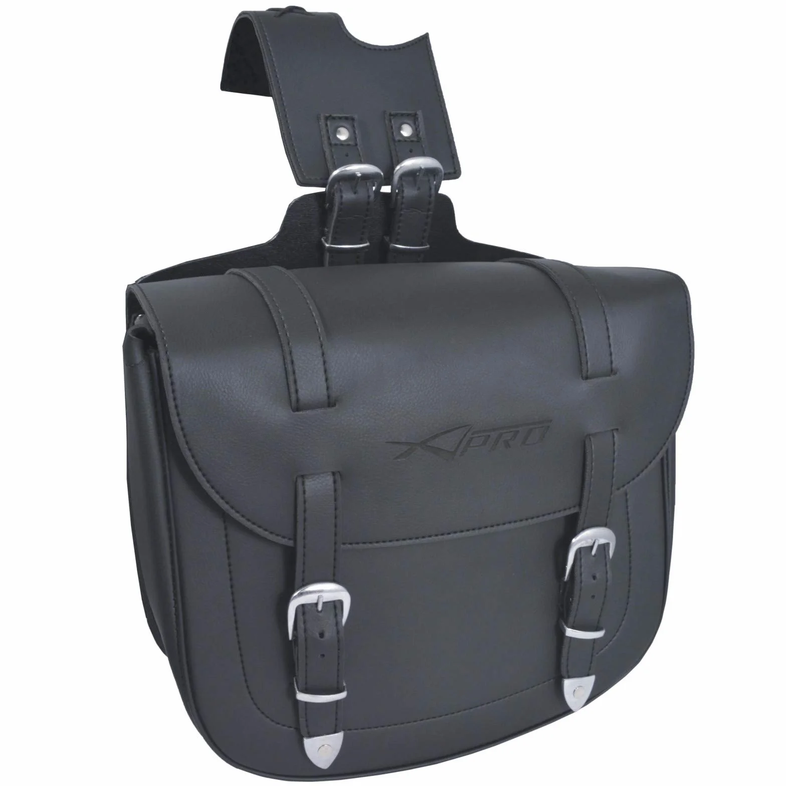 A-Pro Borsa singola laterale Moto Custom Universali Mono Chopper Nero