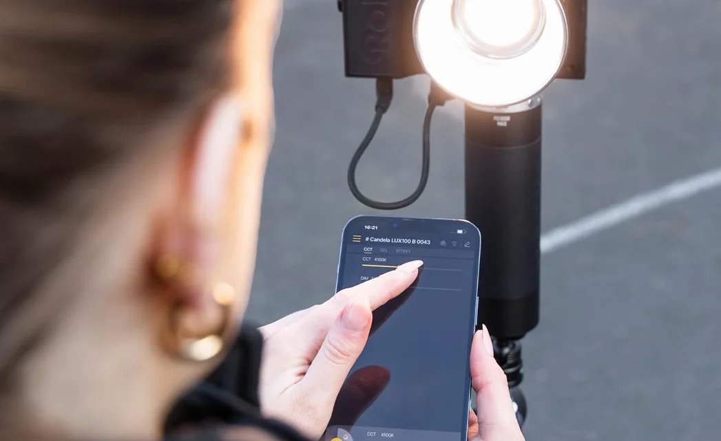 Faretto Fotografia, Rollei LUX 100W Luce Video Professionale Portatile 345 g DC/Tipo C con APP Candela per Registrare Video Intervista Live Streaming, Faretto-LED-Luce-Fotografia-Video