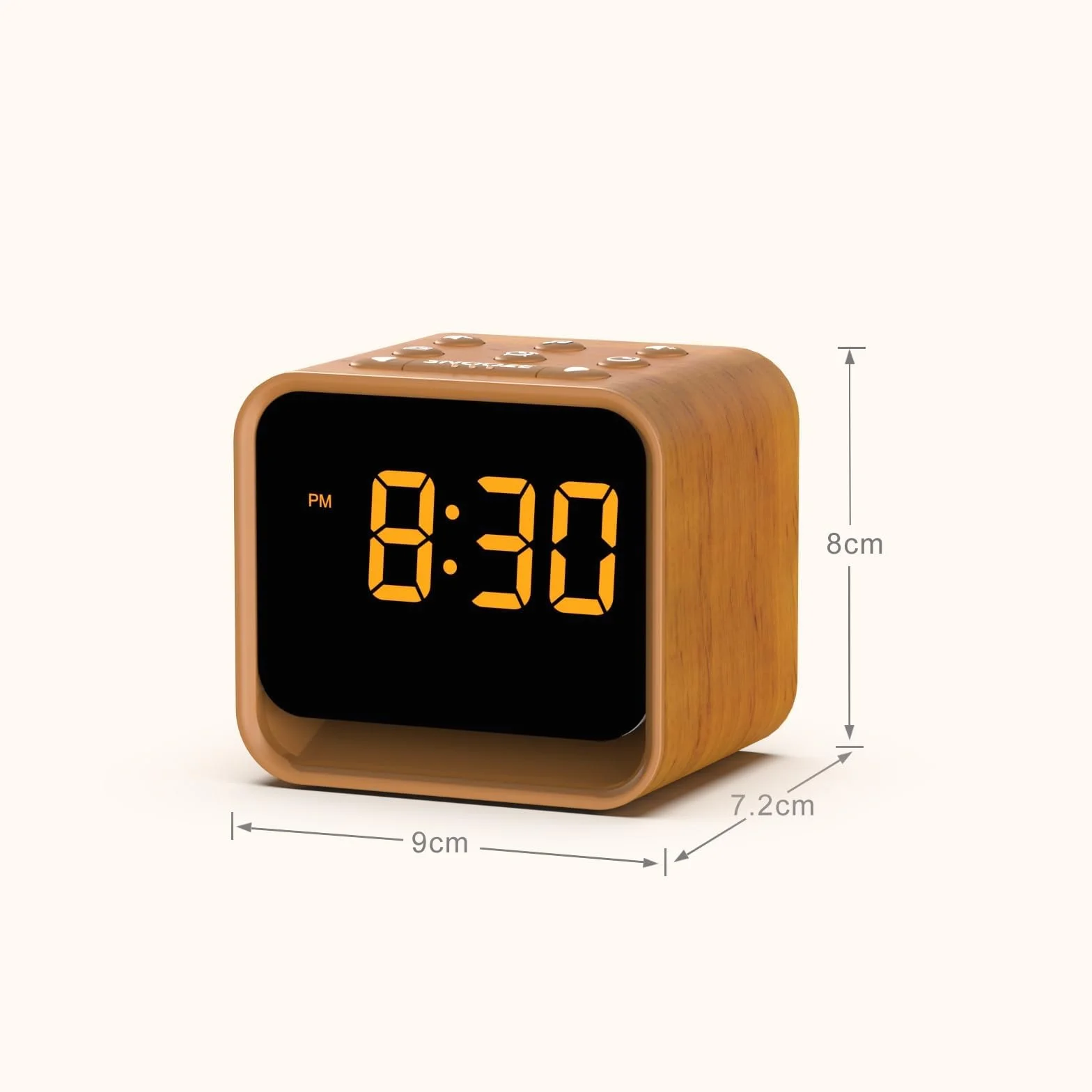 Reacher Radiosveglia Digitale FM, Macchina del Rumore Bianco, 24 Suoni Rilassanti, Display Regolabile, 7 Colori Luce Notturna, Timer, Snooze