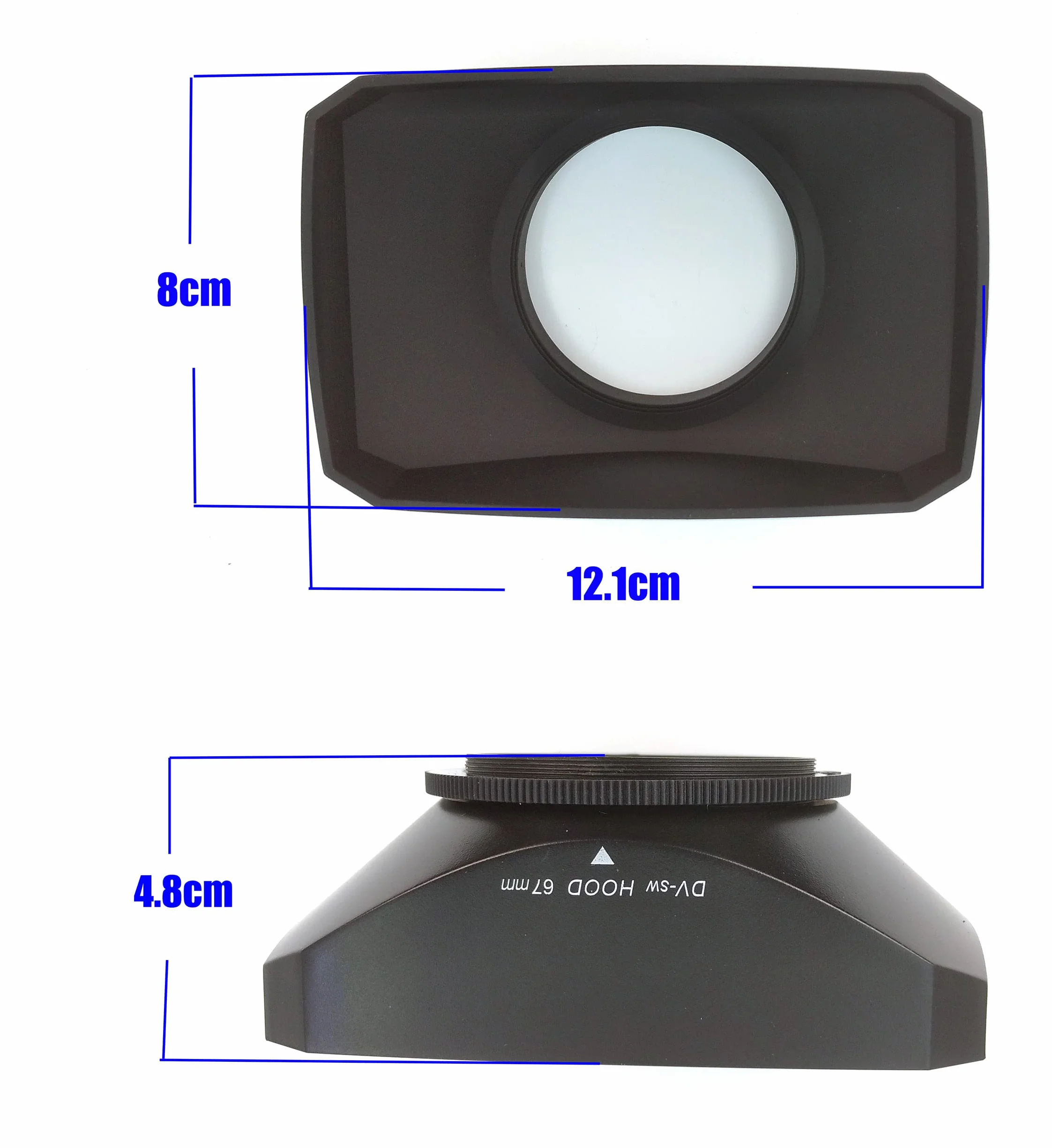 67mm Paraluce 16:9 grandangolare video videocamera a vite con cappuccio bilanciamento bianco