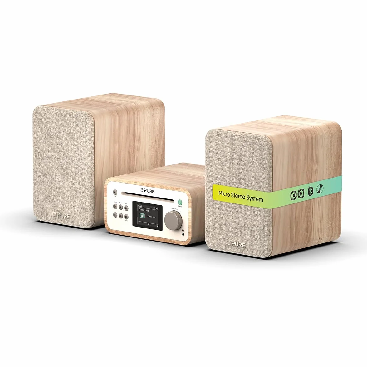 Compatti Mini Stereo Bluetooth Hi Fi 254591 CLASSIC Cotone Bianco
