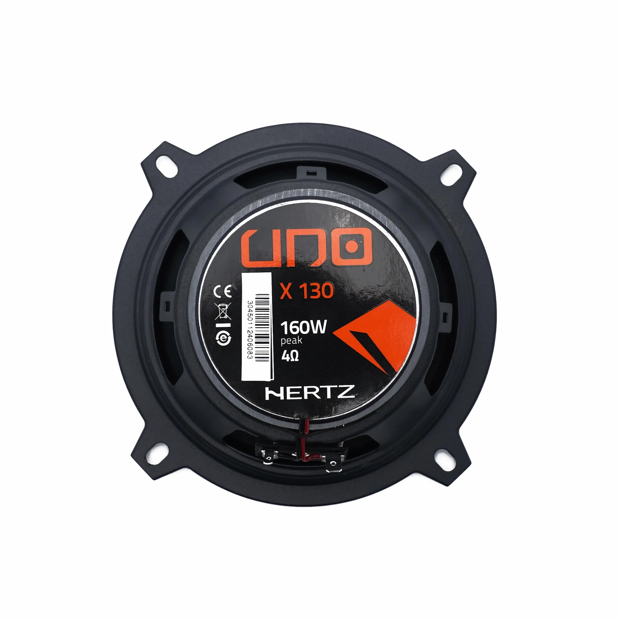 Hertz X 130 – Coppia di altoparlanti coassiali a 2 vie da 130 mm, 160W di potenza di picco, cono in polipropilene e tweeter integrato