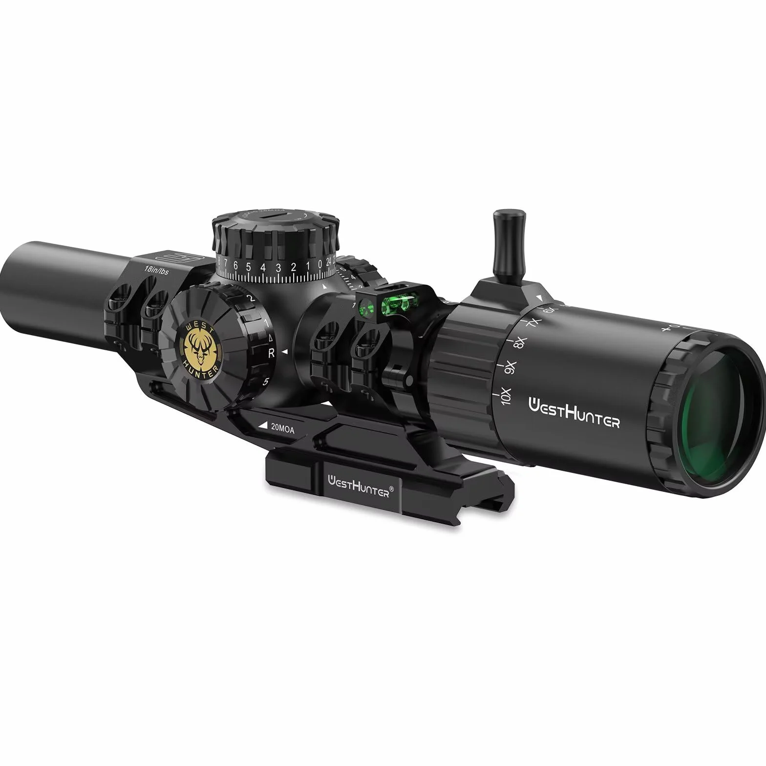 WestHunter Optics HD GEN2 1-10x24 IR LPVO luneta celownicza 30mm SFP z oświetlonym krzyżem 1/4 MOA