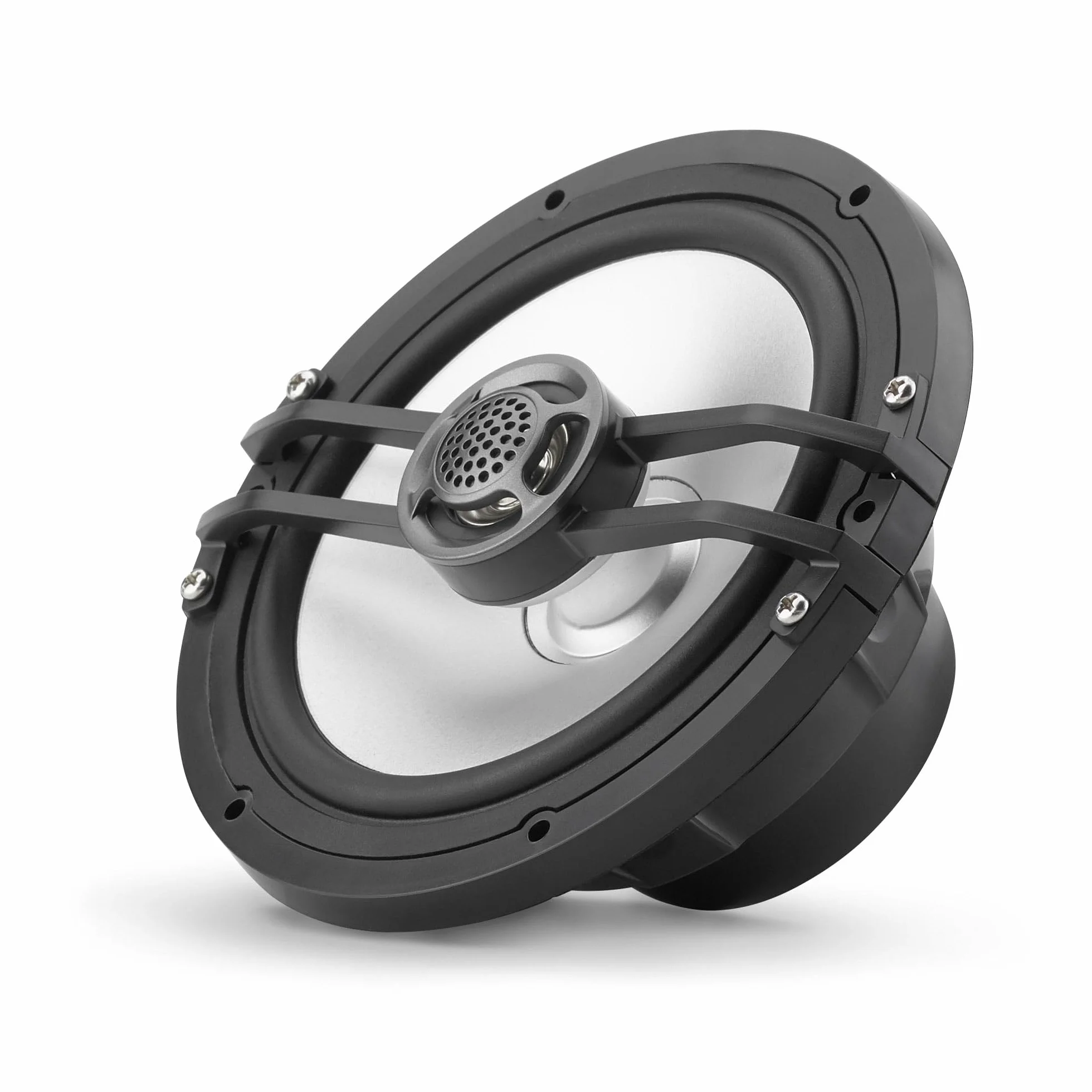 Clarion CMS-651-SWB - Altoparlanti coassiali marini da 16,5 cm, 30 W RMS, potenza 1/2" (13 mm), tweeter a cupola in polimero, include griglie sportive bianche e nere