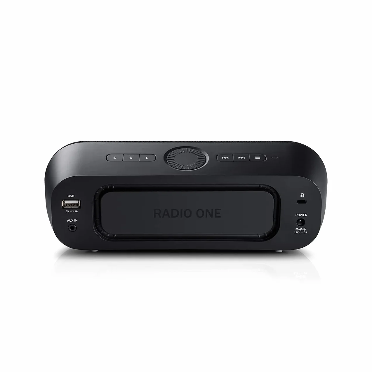 Teufel Radio One, Radiosveglia Bluetooth DAB/FM, dal suono HiFi con Schermo Dimmerabile e Ingresso Aux, Nero