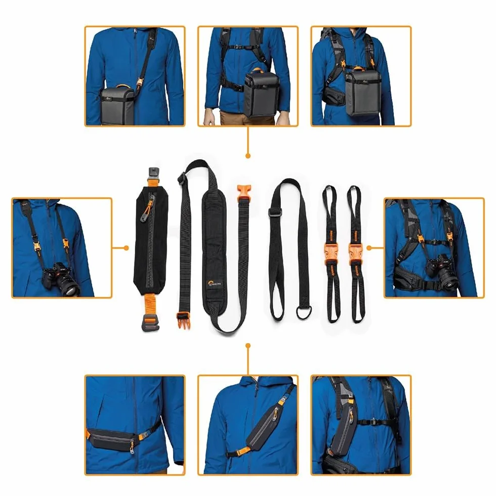 Lowepro PhotoSport BP 15L AW III, Zaino Fotografico da Hiking con Accesso Laterale, Inserto per Fotocamera Mirrorless Rimovibile, Sistema di Cinghie per Accessori, Grigio, Compatibile con Sony α6000