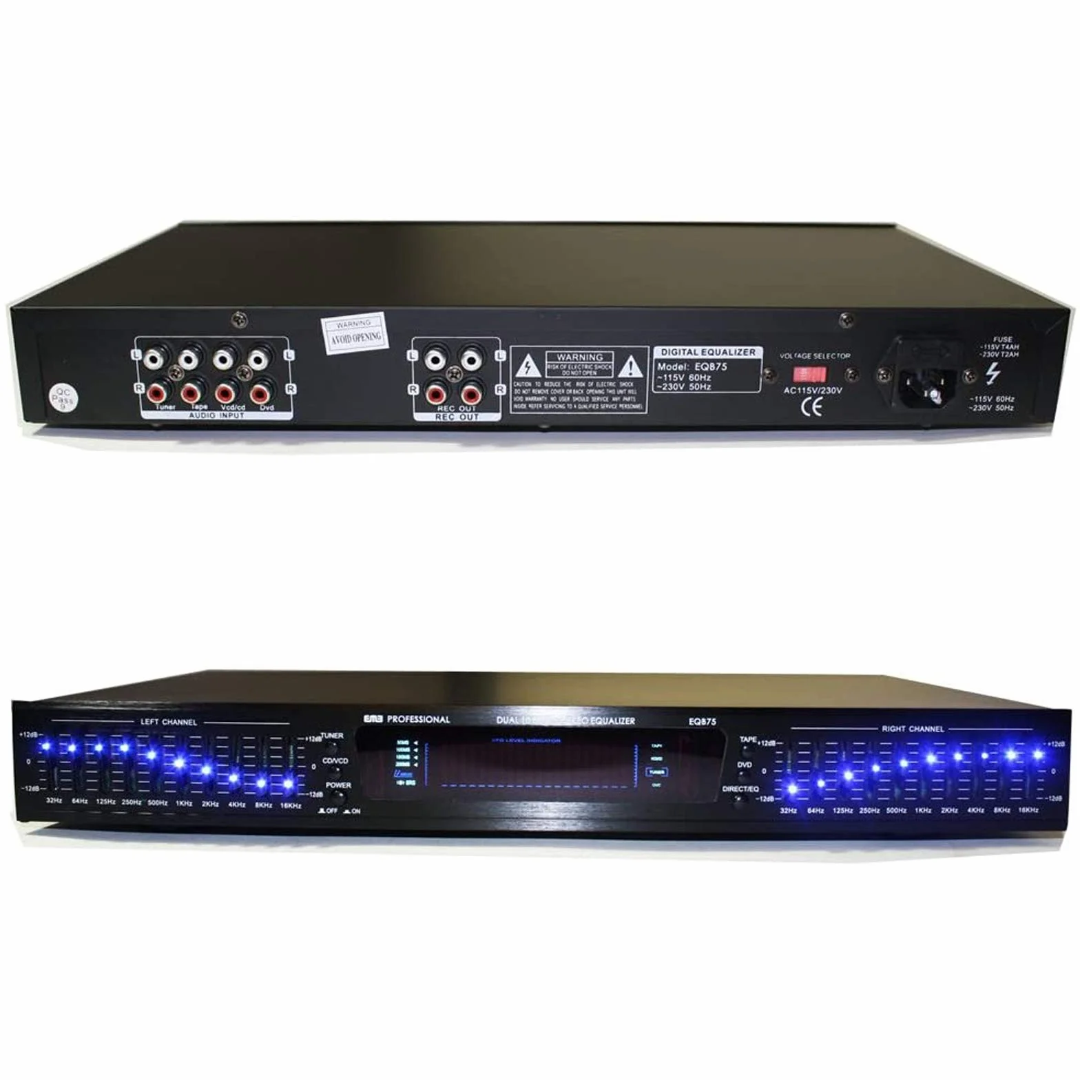 Emb – EQB75 – Dual 10 Band Equalizer stereo con analizzatore di spettro