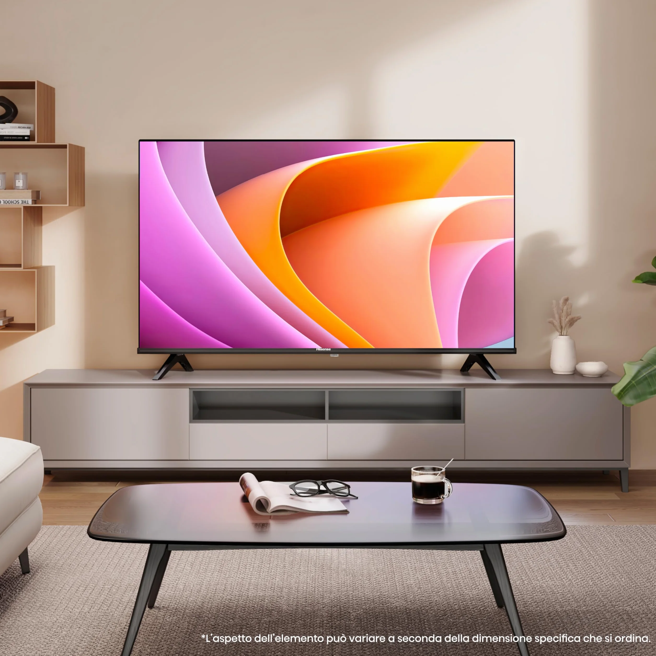 Hisense TV 32" HD Ready 32E43NT, Smart TV VIDAA U7, Game Mode, Works with Alexa, Tuner DVB-T2/S2 HEVC 10, lativù