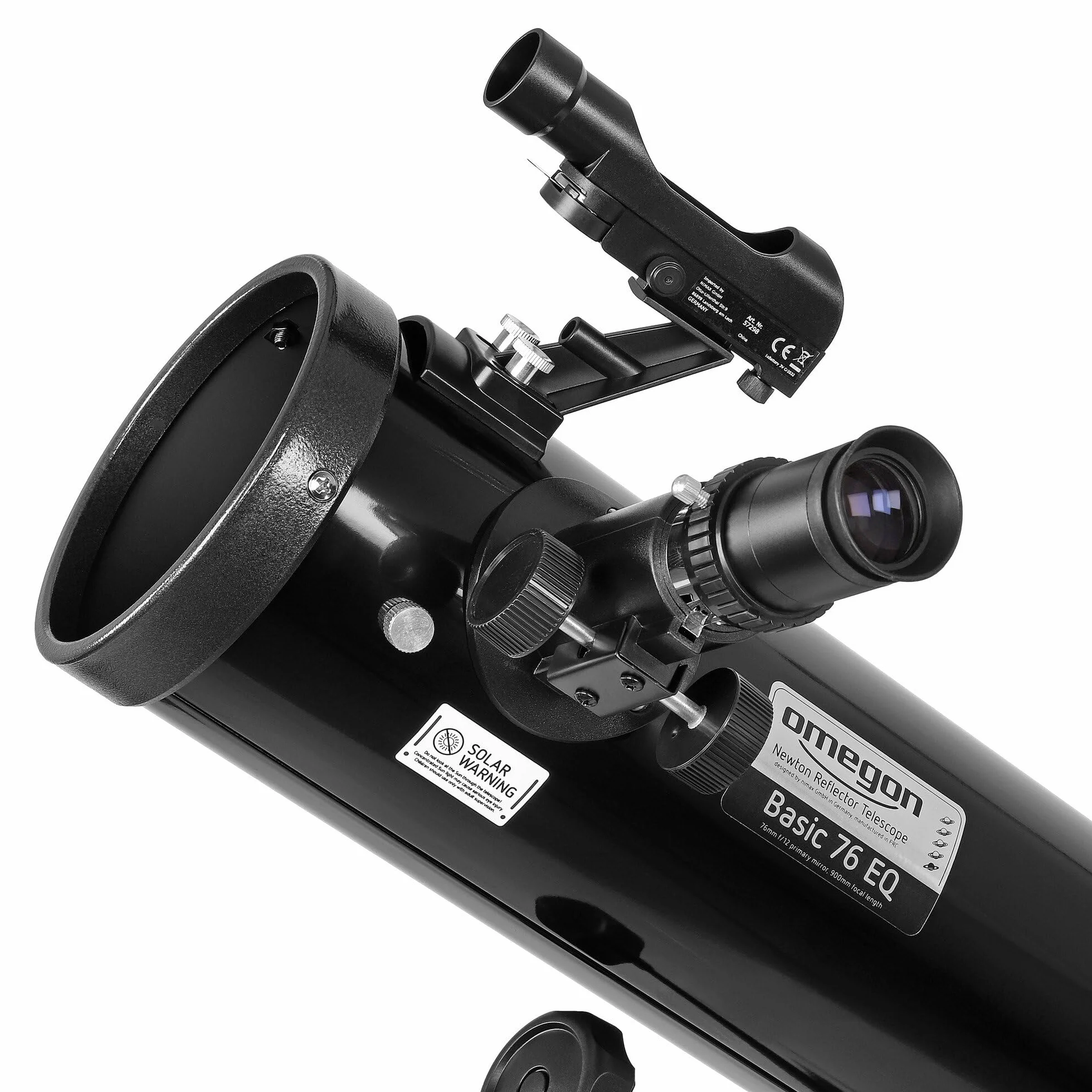 Telescopio Omegon N 76/900 EQ-2 | Telescopio a specchio Newton | Precisa montatura EQ-2 | Per luna e pianeti | Accessori completi inclusi | Adatto anche per principianti e astronomi amatoriali