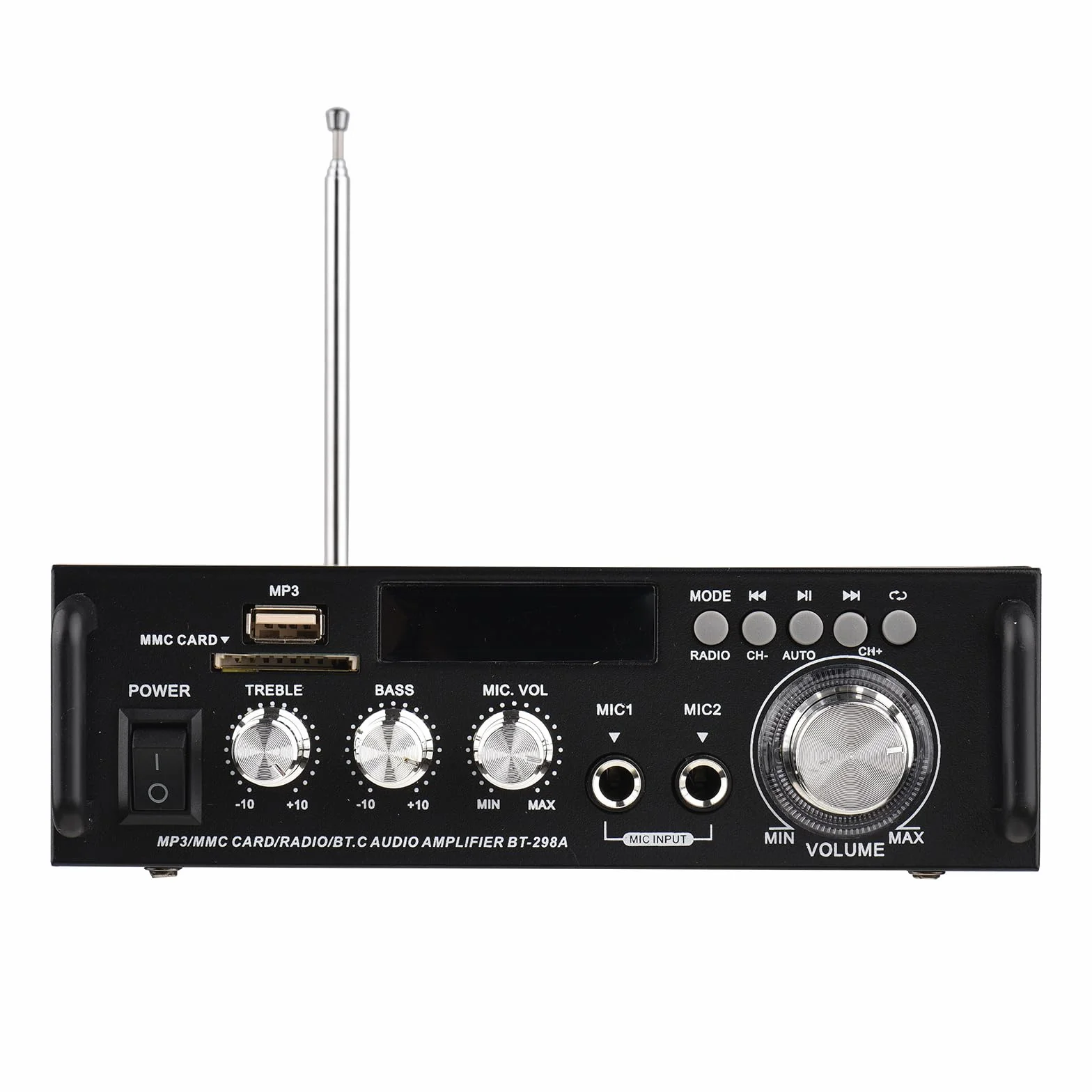 Docooler 600W Amplificatore Audio,HiFi Audio Stereo Bluetooth Radio Portatile per Auto o Casa, con Telecomando ed Mini Display 2CH LCD, 12 V / 220 V