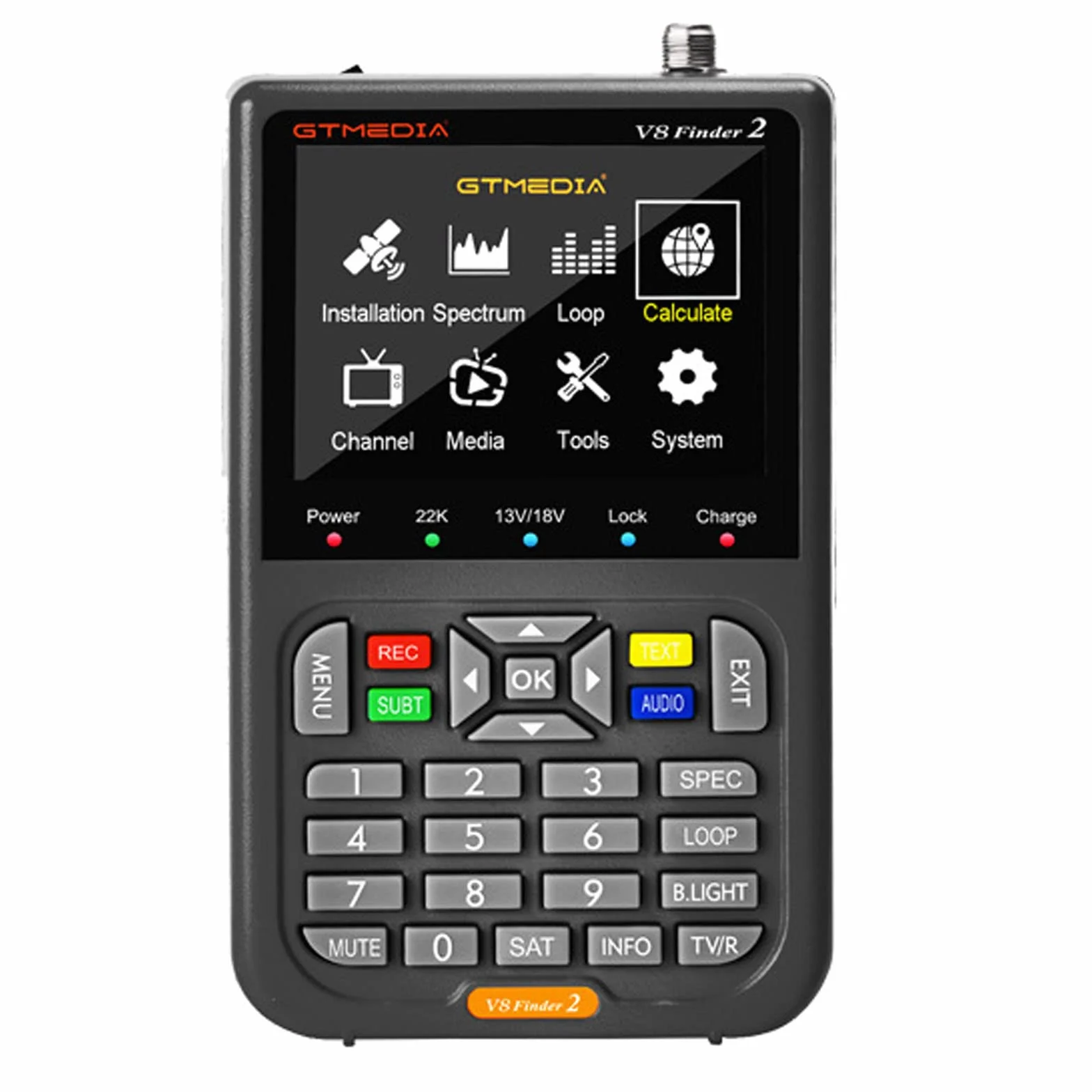 Digital Satfinder V8 Finder2 Satellite Finder Meter Digital Sat Finder con rilevamento satellitare, decodificatore del ricevitore di segnale Regolazione esatta dell'antenna satellitare