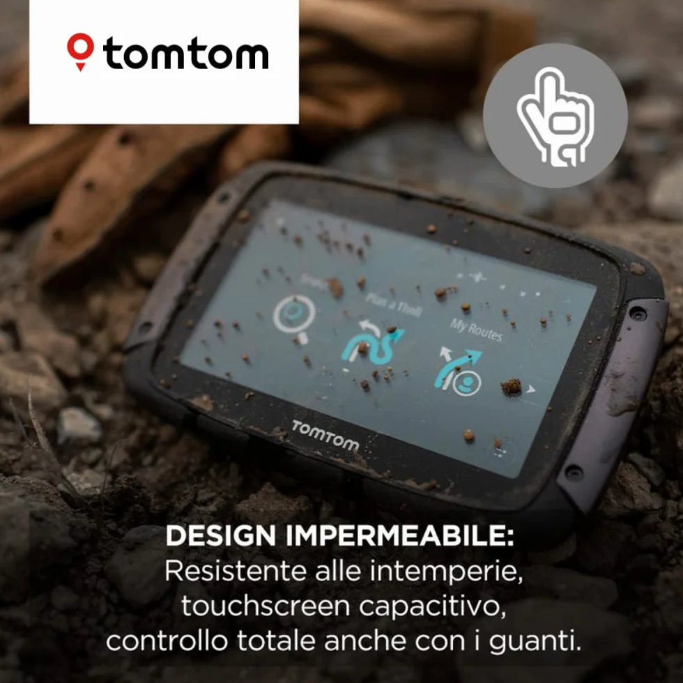 TomTom Navigatore Satellitare per Moto Rider 500 (Mappe Europa 49 Paesi, Percorsi Tortuosi e Collinari per Moto, Aggiornamenti Tramite Wi-Fi, Avvisi Traffico e Autovelox)