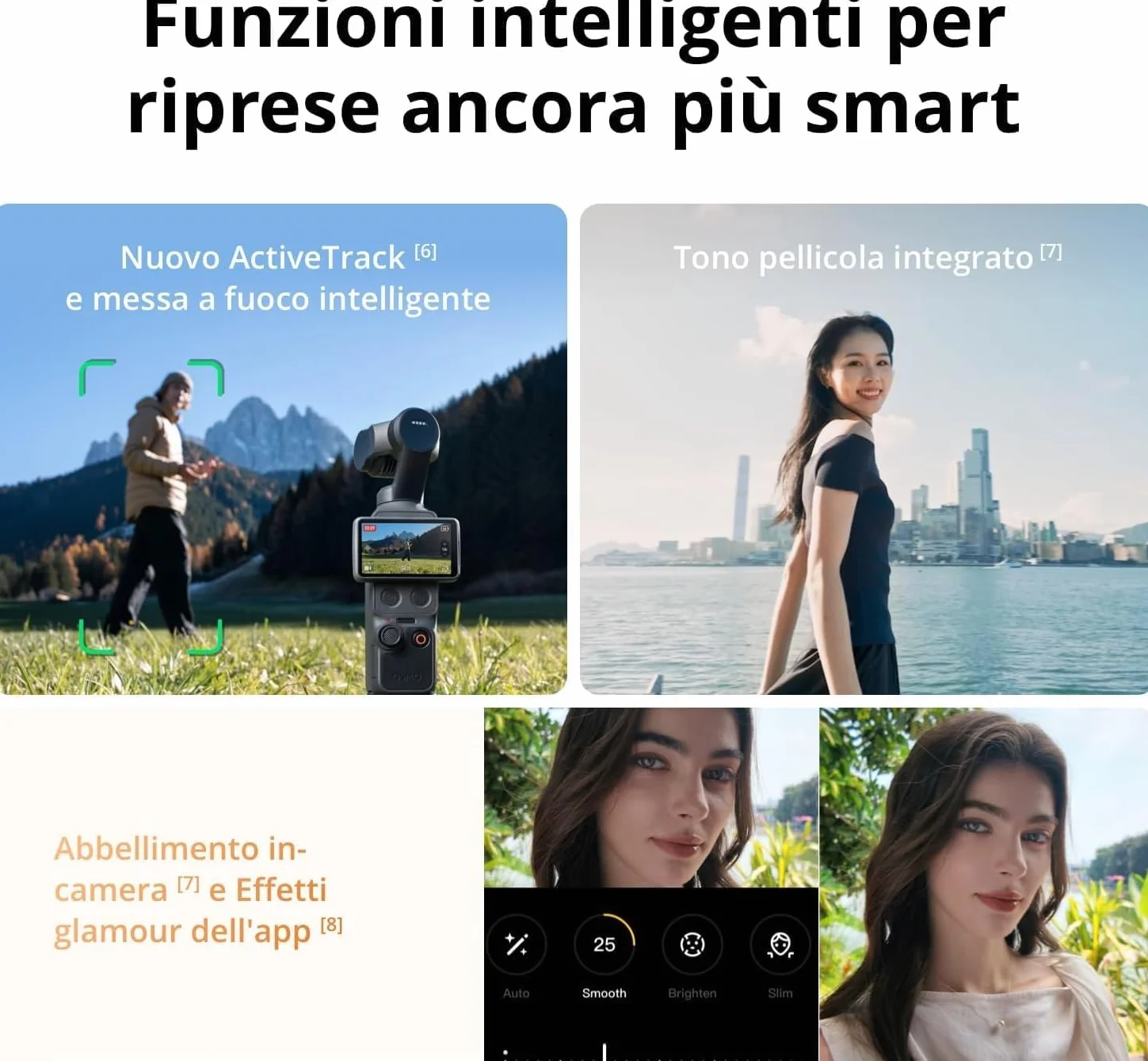 DJI Osmo Pocket 4 Combo Creator Bundle, stabilizzazione a tre assi, Trasmettitore Mic 3, CMOS da 1″ e 4K/240fps, zoom senza perdita 2×, fotocamera stabilizzata tascabile per vlog(Custodia protettiva)