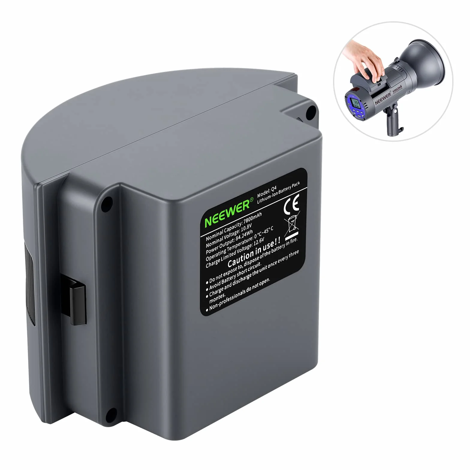 Neewer Batteria Ricaricabile agli Ioni di Litio ad Alta Capacità di Ricambio per Flash VISION 4, ML300 Flash Strobo da Studio per Esterni