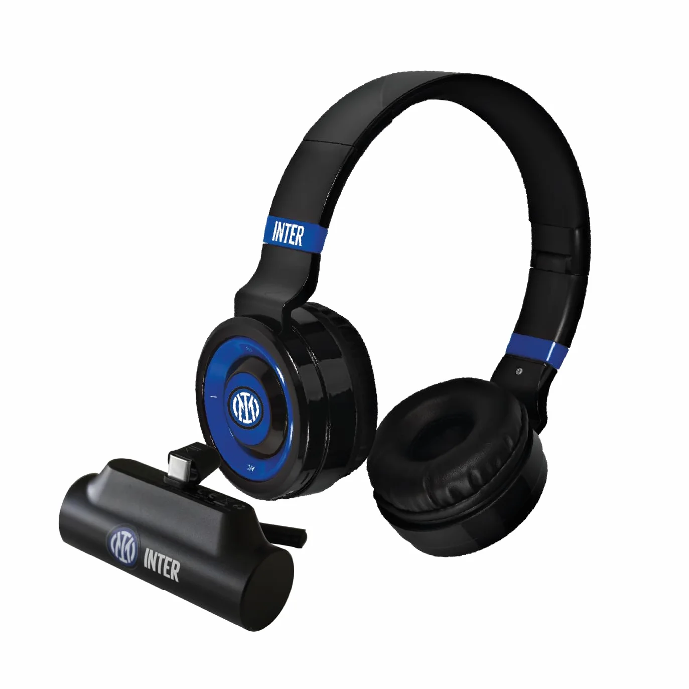 Inter -Cuffie Senza Filo Cuffie Wireless Over-Ear Bluetooth Senza Fili Pieghevoli, con Microfono Incorporato, HiFi Stereo, Micro SD Slot, FM Radio per iPhone/Android/Viaggio/PC (+ power bank 4500)