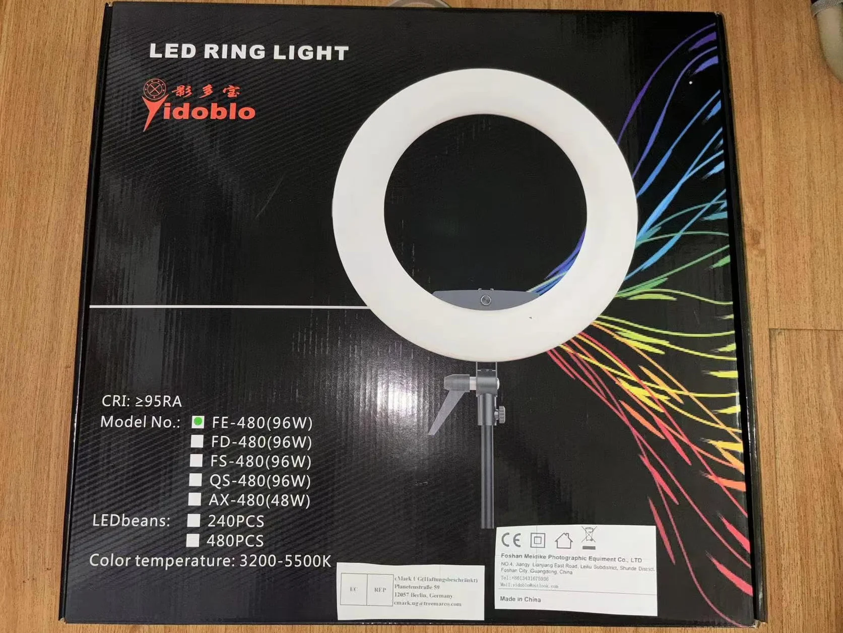 Kit luce anulare LED da 18 pollici 96W 2800K-9900K: controllo Bluetooth e lampada di controllo APP, con supporto per treppiede, per il trucco Illuminazione per studio video YouTube