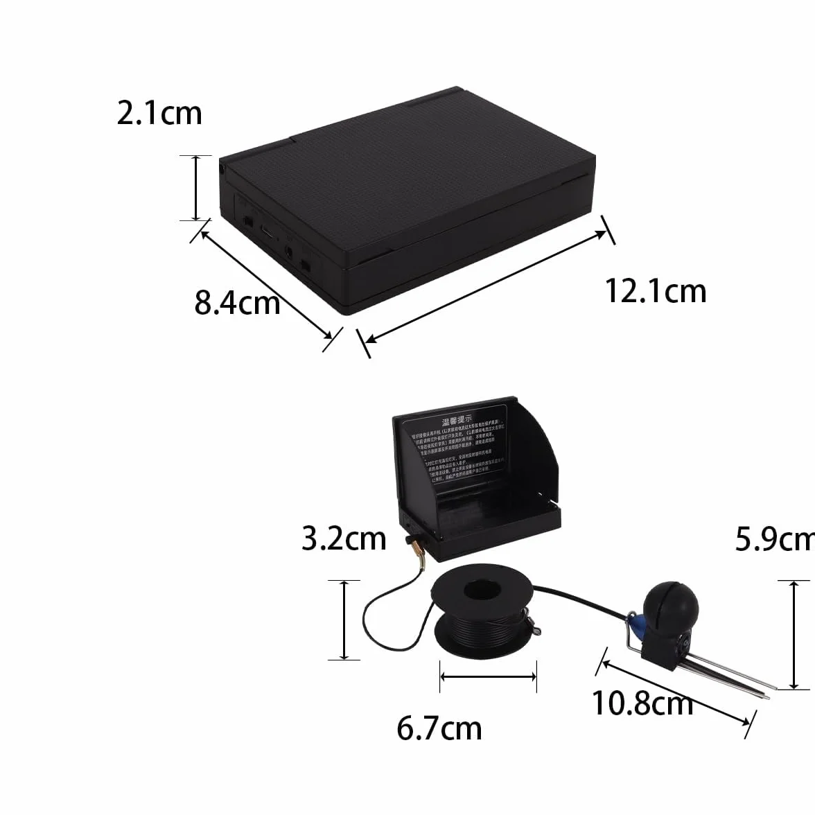 Telecamera subacquea per la pesca, LCD da 4,3 pollici con obiettivo HD, cavo da 15 m per la pesca su lago ghiacciato, barca, kayak, fishfinder portatile per principianti