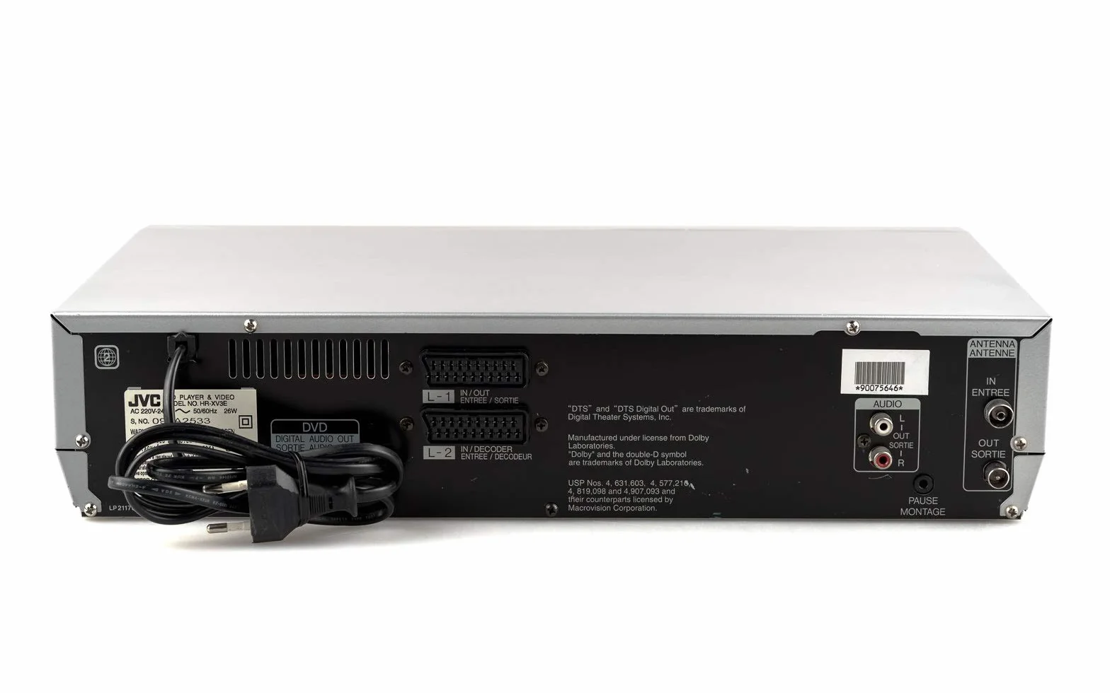 JVC HR XV-3 Lettore DVD Videoregistratore VHS