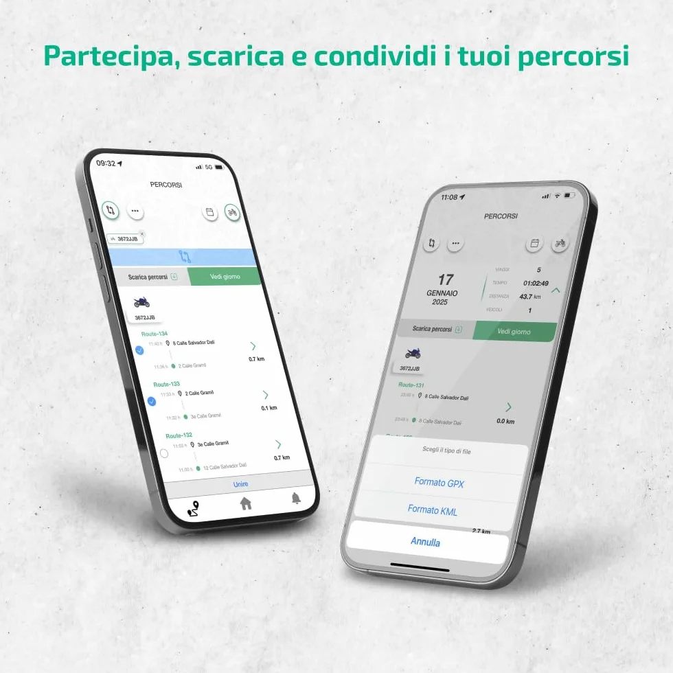 KOMOBI PRO Localizzatore GPS per Moto con Allarme Antifurto, Tracciamento in Tempo Reale, Rilevamento Incidenti e Avviso su Smartphone