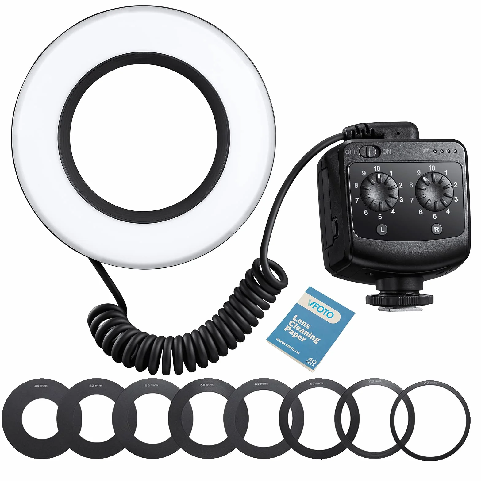GODOX RING72 Macro Ring Light 5600K LED Luce Ad Anello 8W CRI 96 TLCI 97 con 49mm 52mm 55mm 58mm 62mm 67mm 72mm 77mm Anello Di Adattatore A Lenti