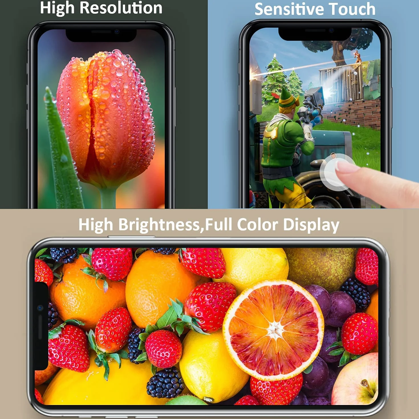Brinonac Display per iPhone 11 PRO Max, 6,5" Schermo Full HD LCD Retina Kit Sostituzione Touch Screen Digitizer Assembly Set