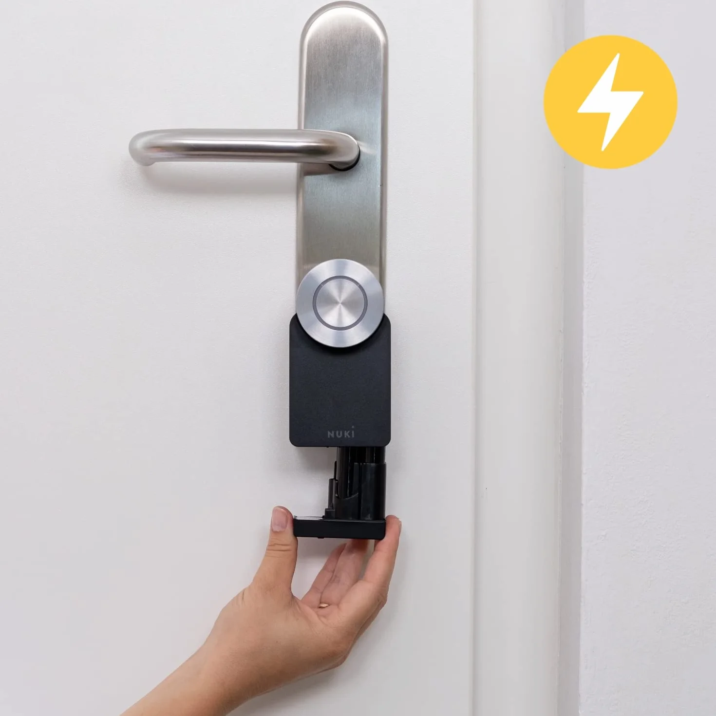 Nuki Power Pack, batterie ricaricabili per Nuki Smart Lock, accessorio per la serratura elettronica, bianco