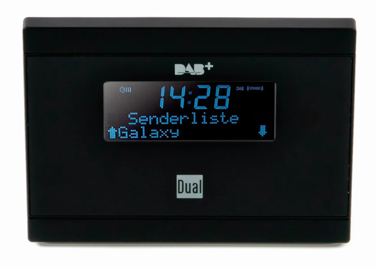 Dual DAB-2A Radio Digitale DAB+/UKW con Display LCD Sveglia Telecomando Adattatore Nero
