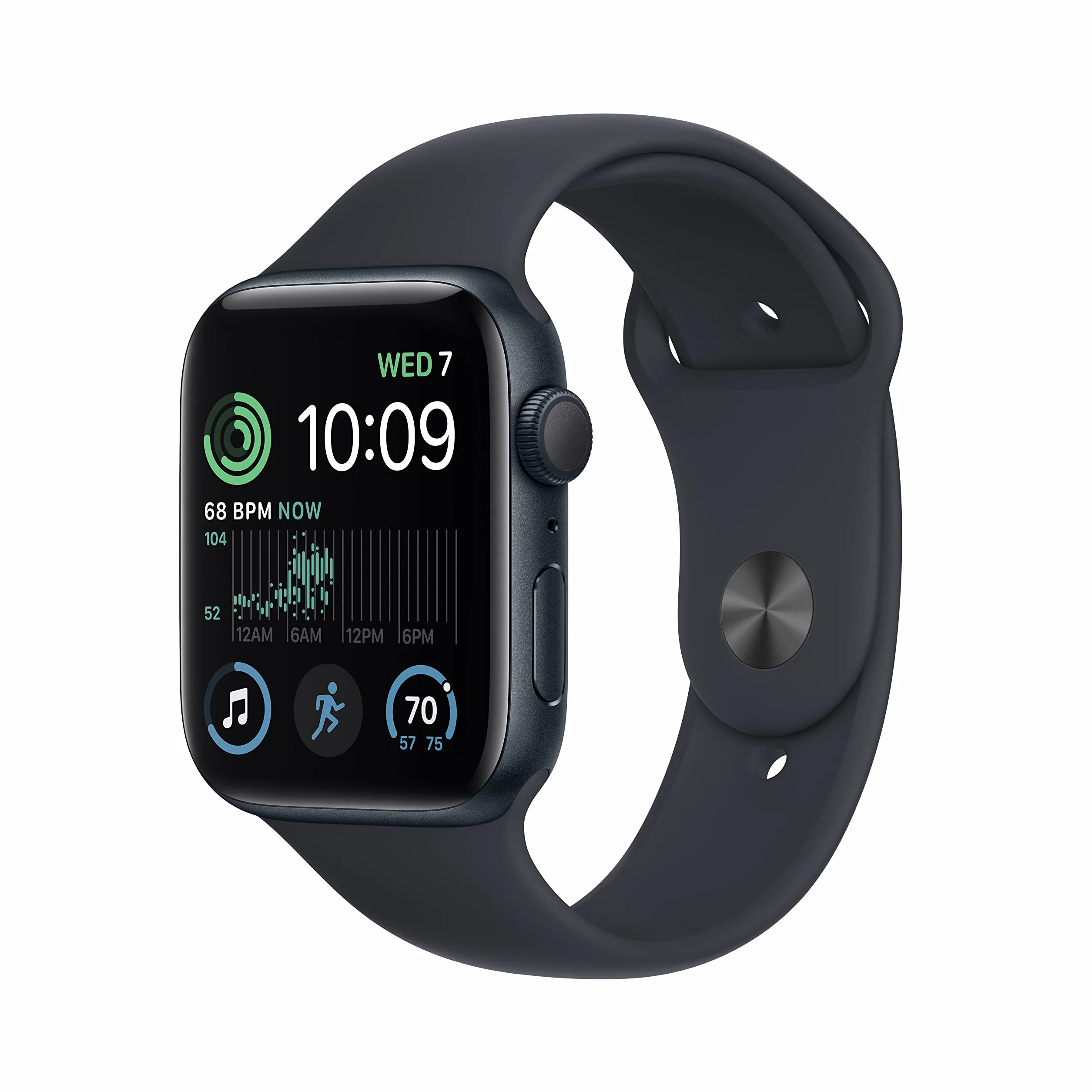 APPLE WATCH SE ALUMINIUM 44MM MITTERNACHT (SPORTARMBAND MITTERNACHT) *NEW* (Ricondizionato)