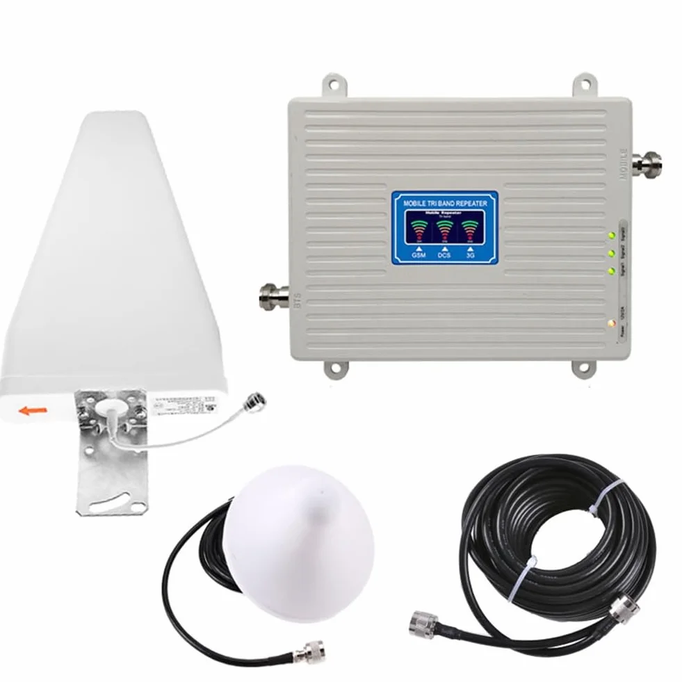 Amplificatore Tri Band Amplificatore di Segnale 2G 3G 4G 5G 900 1800 2100 MHz gsm WCDMA LTE Ripetitore Ripetitore di Segnale Universale Spina UE