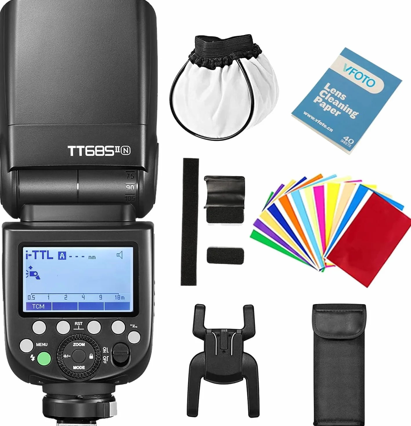 Godox TT685II-N Speedlite i-TTL Flash Camera 2,4G HSS High Speed 1 / 8000s GN60 Competibile per Nikon D7100 D7000 D5200 D5100 D5000 D3200 Z6 Z7 (TT685NII)