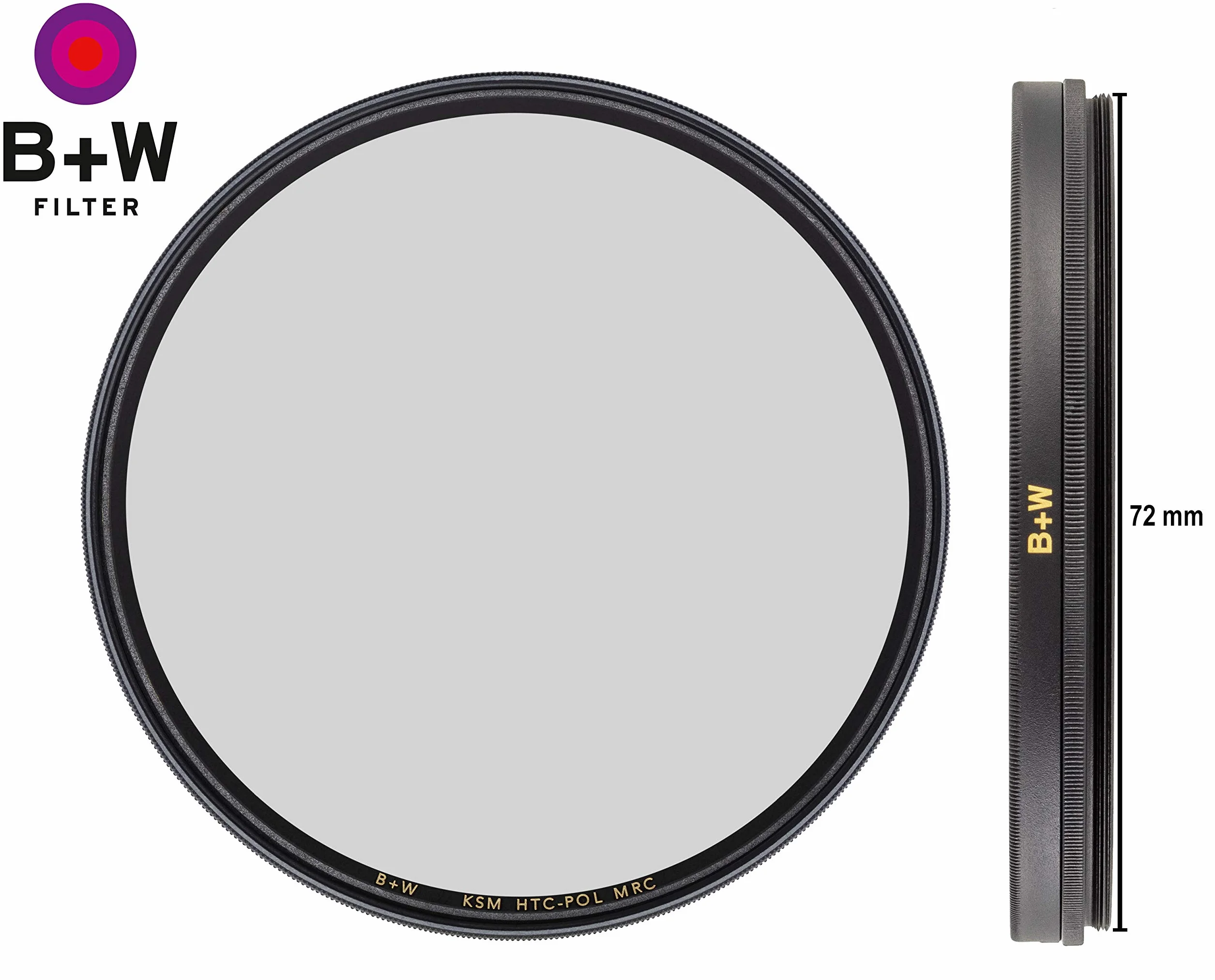 B+W - Filtro polarizzatore circolare per formaggio, 72 mm, ad alta trasmissione, MRC, F-Pro, 16 pezzi, rivestimento professionale