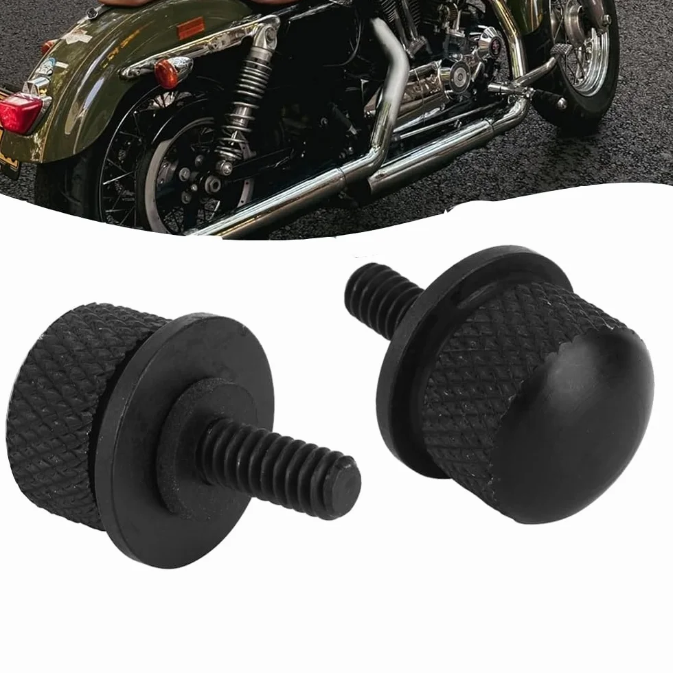 Viti a Sgancio Rapido per Sedile Posteriore Motocicletta, Bullone per Sella in Lega di Alluminio, Accessori di Modifica Universale (Nero)