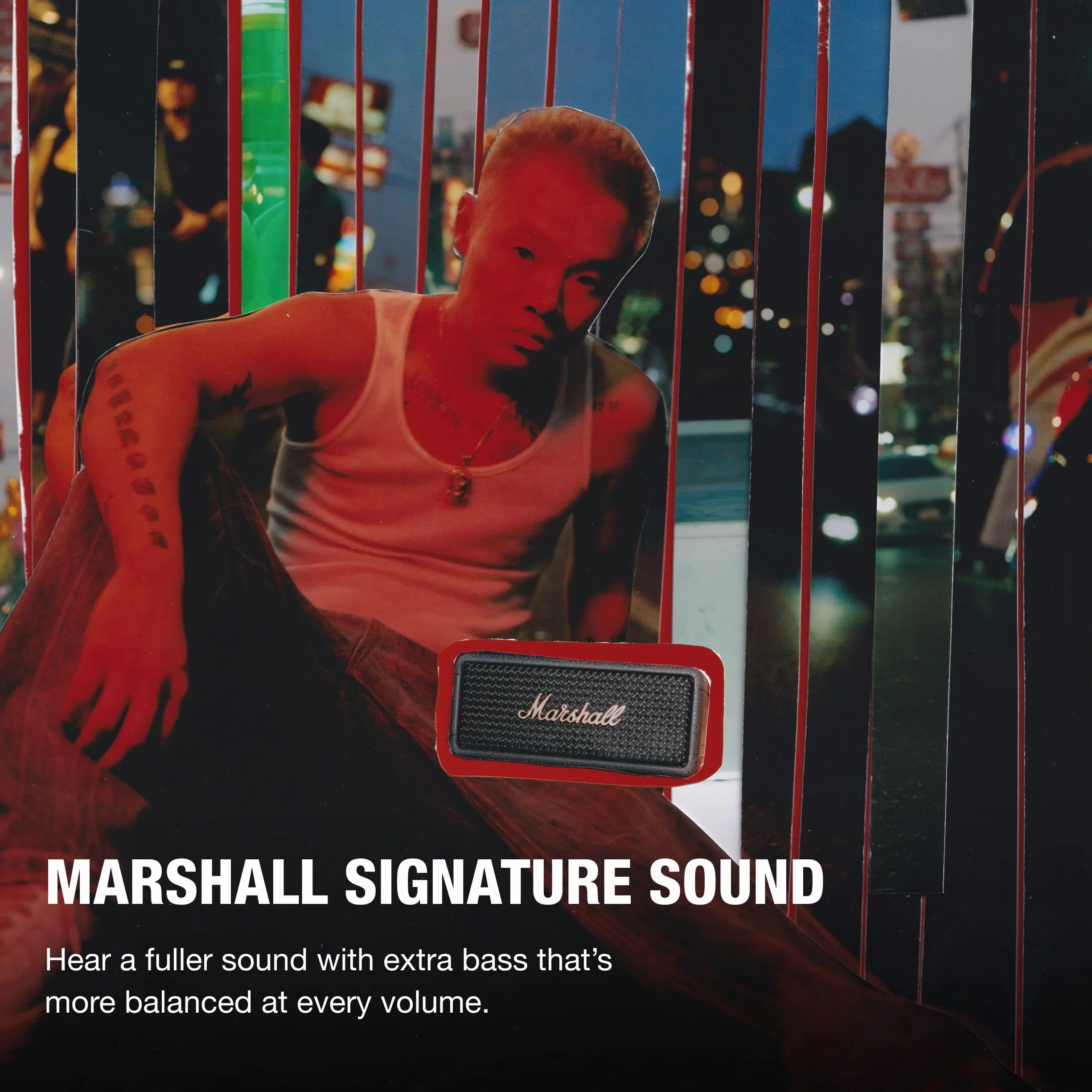 Marshall Emberton III Altoparlanti Bluetooth portatili Wireless accoppiabili IP67 Resistente a polvere e acqua, 32+ ore di riproduzione Ricarica rapida - Nero e ottone