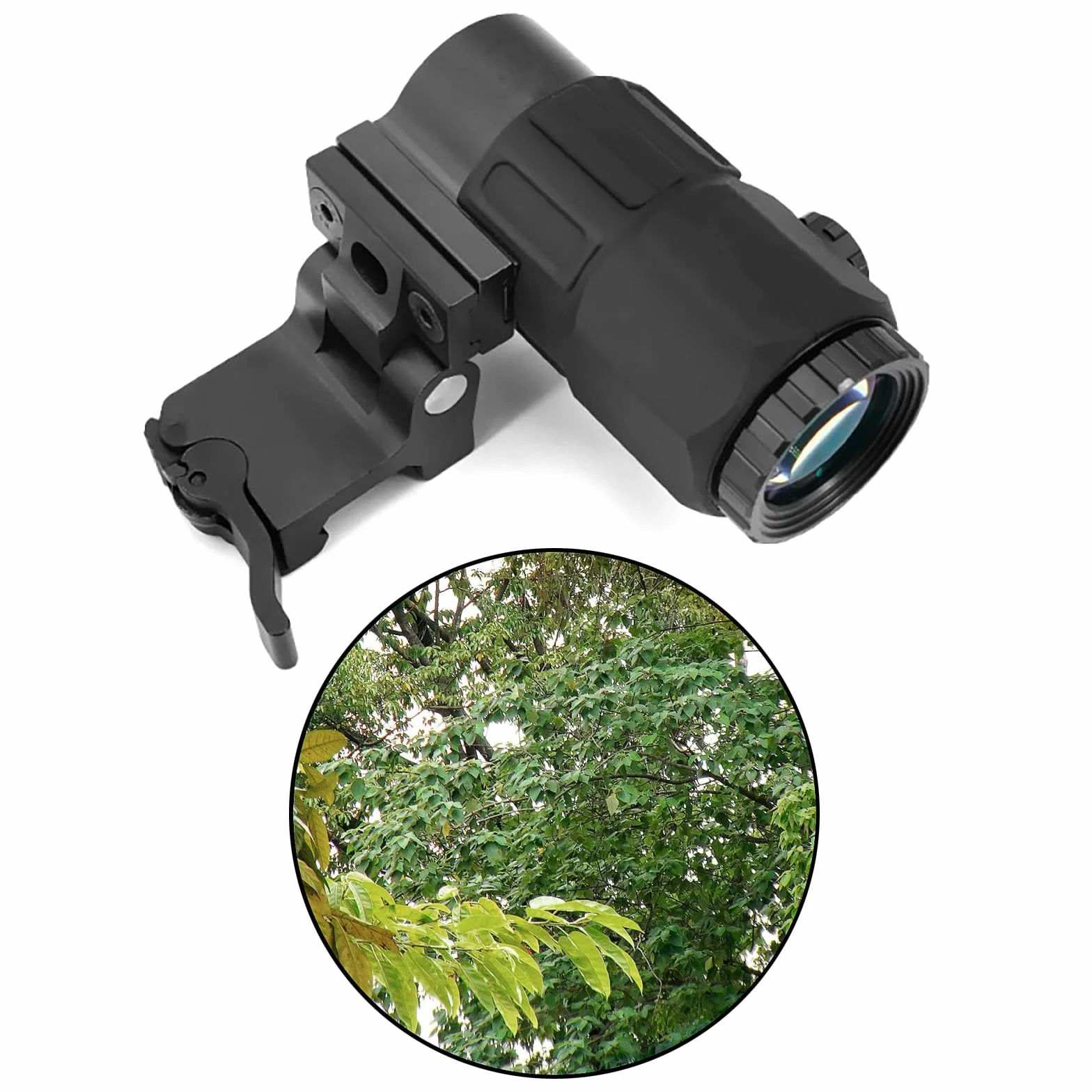 Lente d'ingrandimento G33/G43/G45 3X/5X, per mirino Red Dot, con distanziatore standard e montaggio laterale FILP Up QD e copertura di protezione dell'obiettivo, sgancio rapido, vetro multistrato,