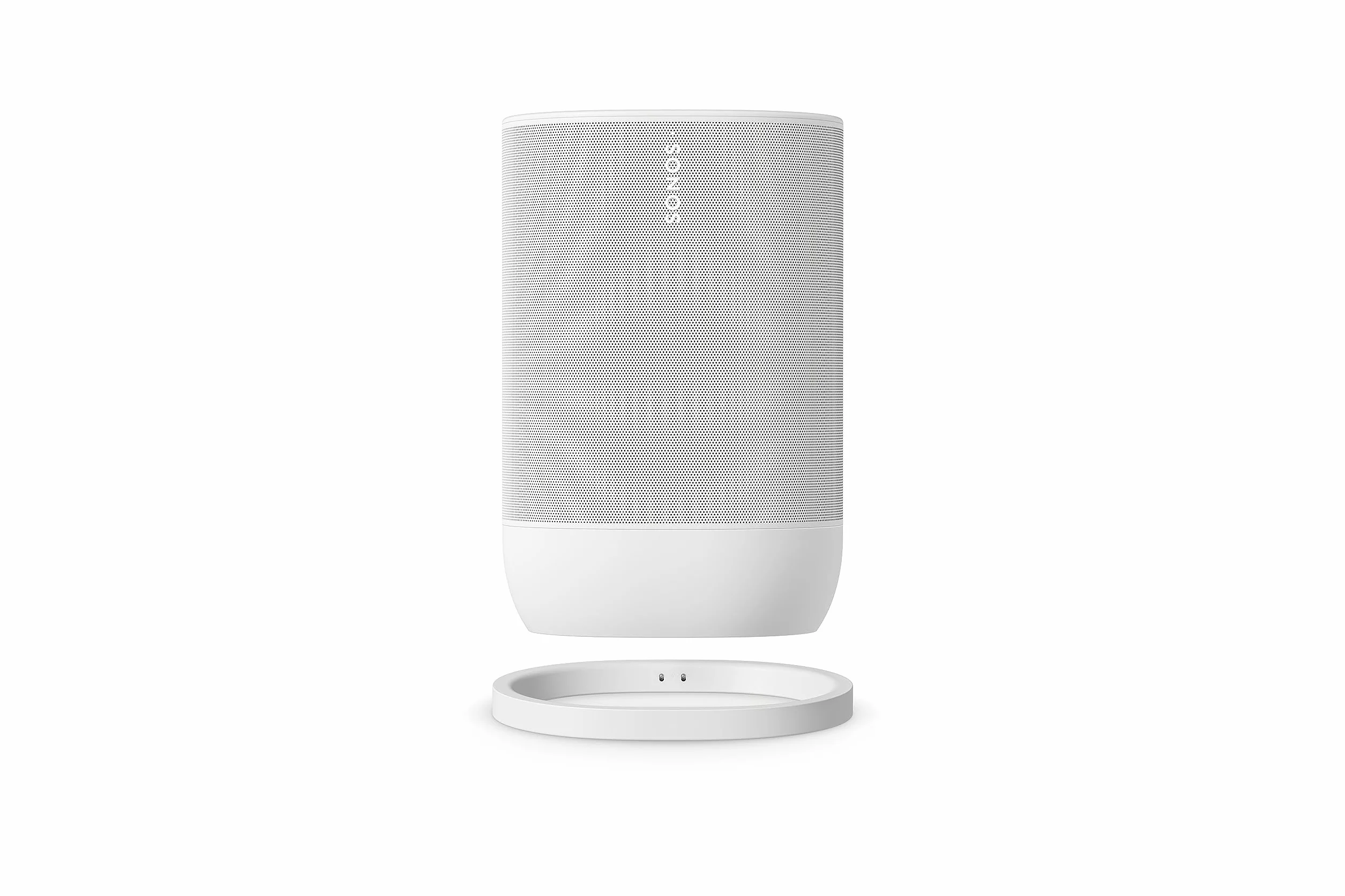 Sonos Move 2 | Speaker portatile wireless con Wi-Fi, Bluetooth, Amazon Alexa, 24 ore di autonomia della batteria, base di ricarica wireless - Bianco