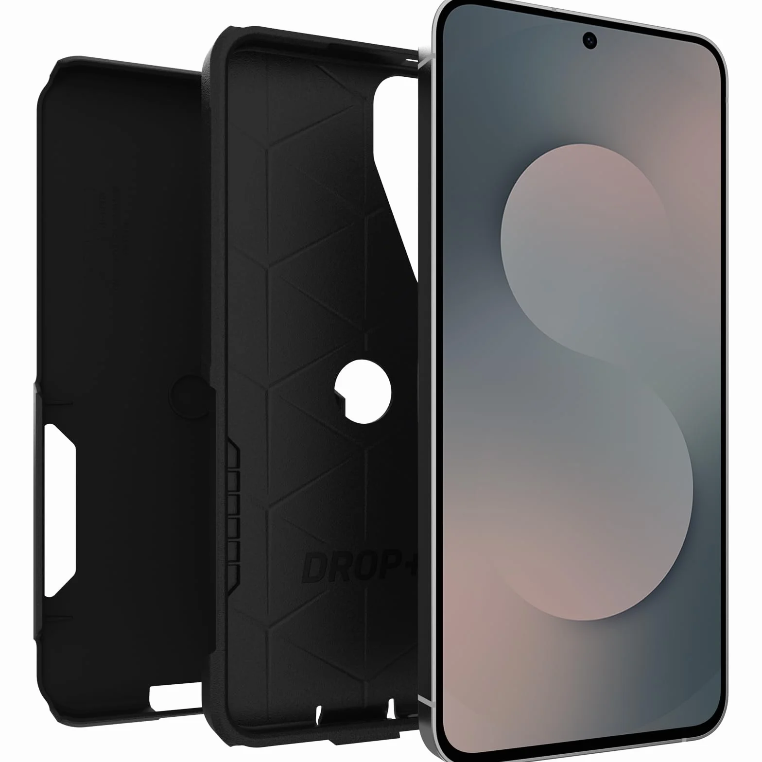 OtterBox Cover per Samsung Galaxy S25 FE Commuter, resistente a shock e cadute, testata testata 3x norme MIL-STD 810G, Nero