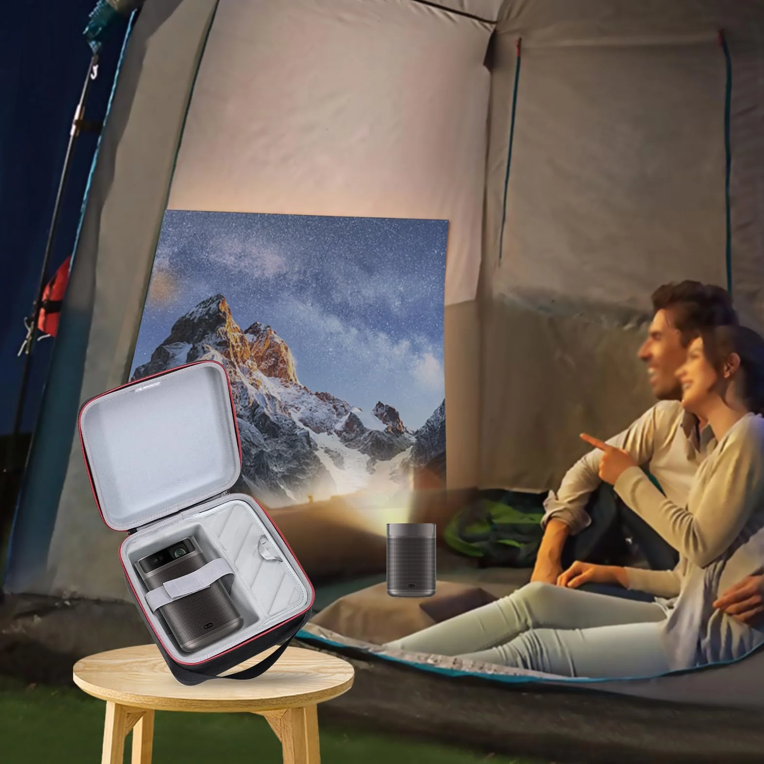 RLSOCO Custodia per XGIMI MoGo 2 Pro 1080P Proiettore portatile/MoGo 2 & per Samsung The Freestyle 2nd Gen 30" (Solo Custodia)