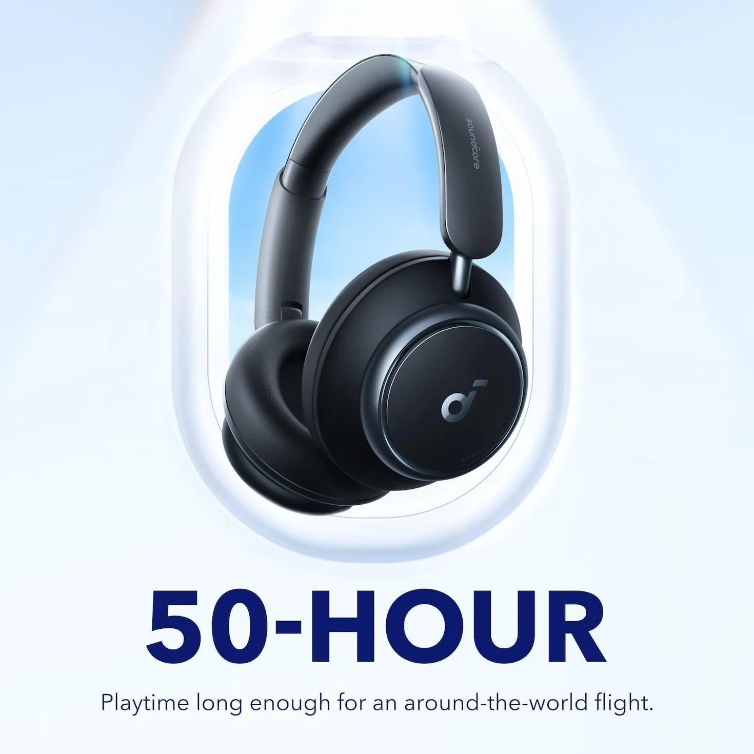 Soundcore by Anker Space Q45 Cuffie Bluetooth Cancellazione Attiva Rumore Adattiva fino al 98%, Riproduzione 50 ore, App, Suono Wireless LDAC Hi-Res, Confortevoli, Chiamate Chiare, Bluetooth 5.3