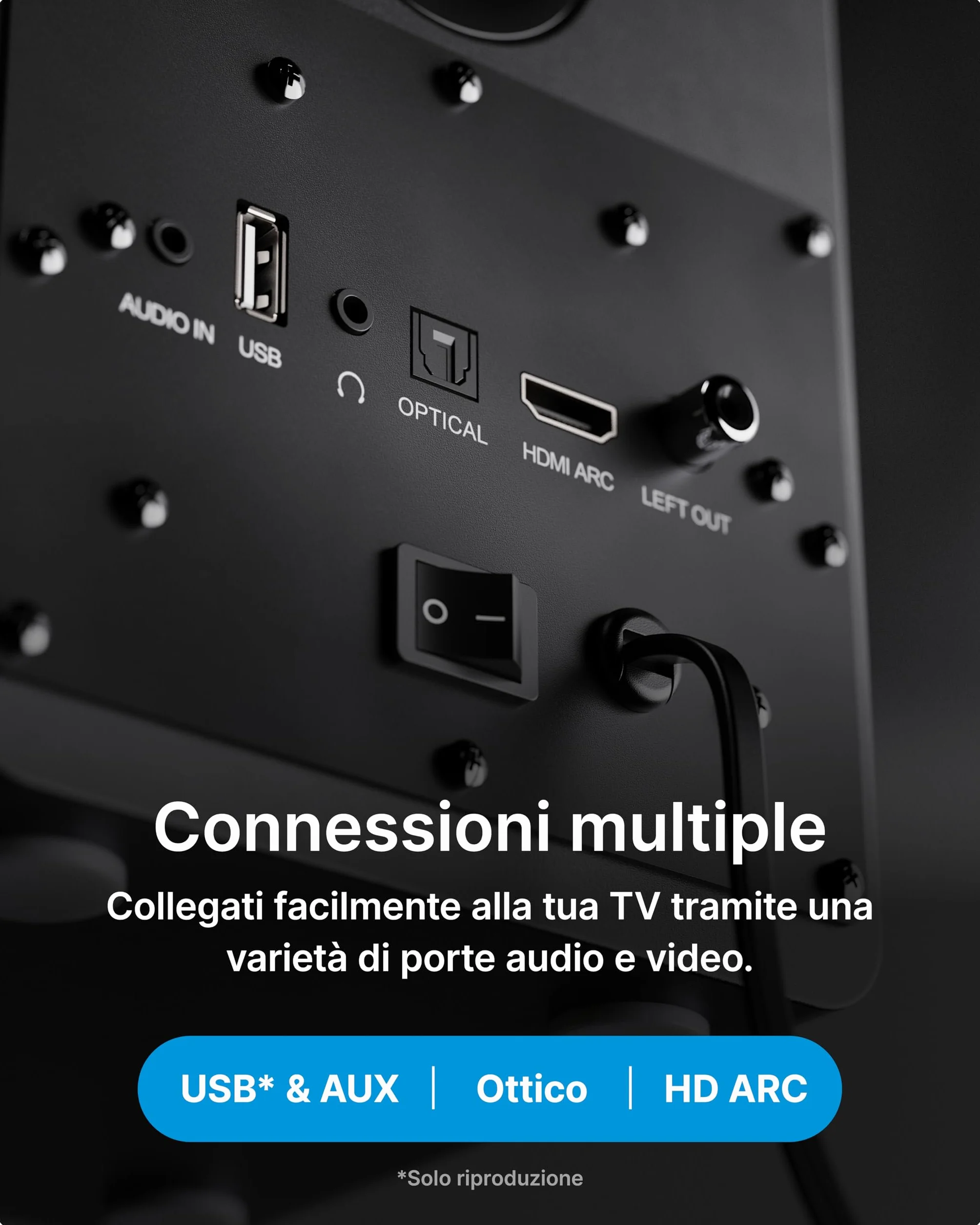 Majority D50X altoparlanti | casse attive amplificate coppia 2.0 da 60W per PC | Hi-Fi con HDMI ARC e AUX | casse acustiche da scaffale Bluetooth 5.3 | Monitor Studio in fibra di carbonio (Nero)