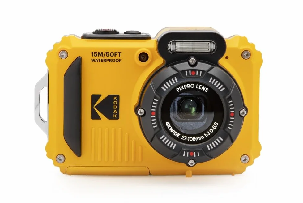 KODAK Pixpro WPZ2 - Fotocamera Digitale Compatta 16M Pixel, Impermeabile fino a 15m, Antiurto, Video 720p, Schermo LCD 2,7 - Batteria Li-ion, Giallo