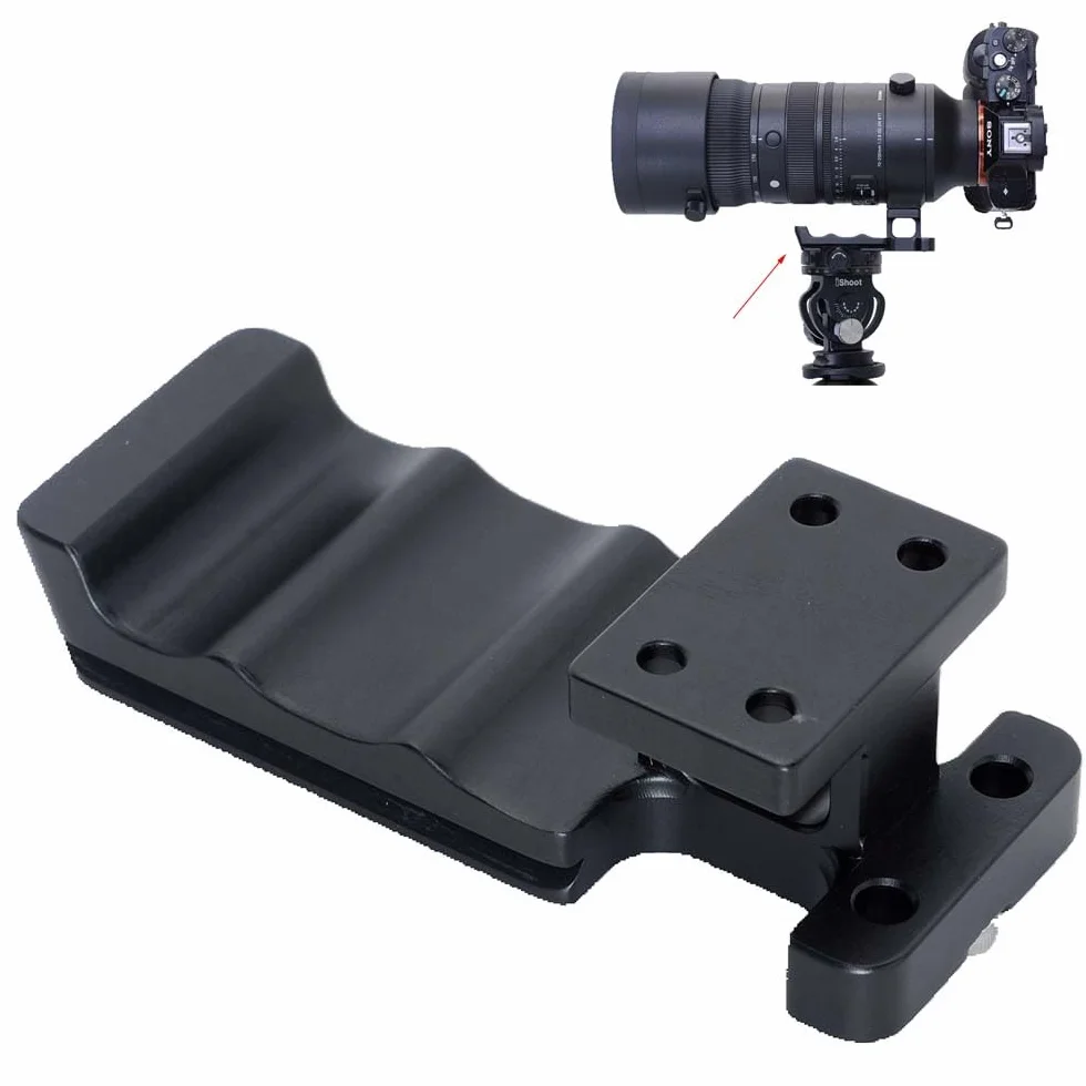 iShoot Base ad anello di ricambio per treppiede compatibile con Sigma 70-200 mm F2.8 DG DN OS Sports e 500 mm F5.6 DG DN OS Sports, staffa di supporto con piastra a sgancio rapido Arca-swiss Fit