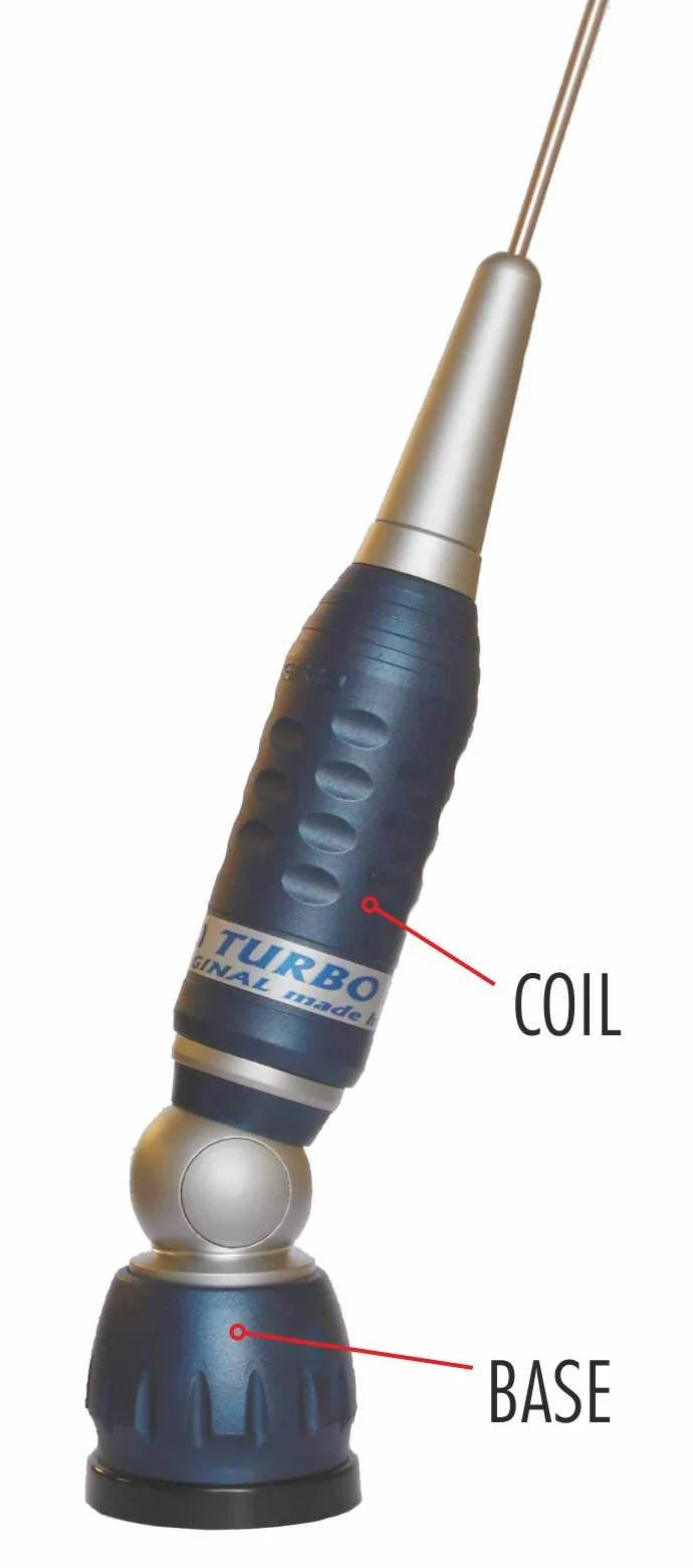Sirio Antenne TURBO 3000 Antenna Cb Veicolare, Frequenza 27…28.5 MHz Tarabile, Argento/Blu