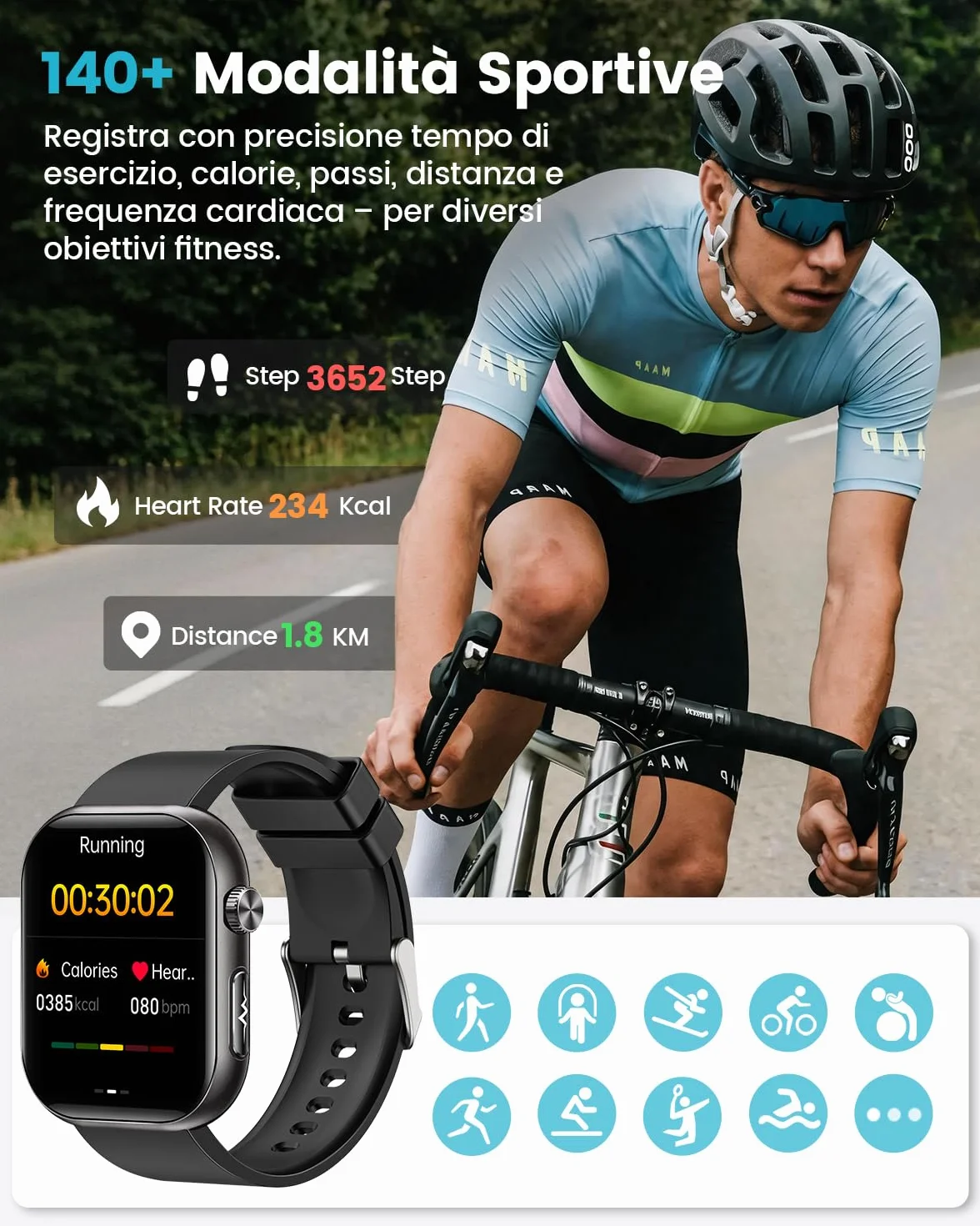 2026 Nuovo Smartwatch Uomo con ECG, HRV, 𝐆li𝐜𝐞m𝐢𝐚, Pressione Sanguigna, 1,97" AMOLED Salute Orologio Fitness con Monitoraggio 24H Cardiofrequenzimetro, SpO2, Sonno, BMI, Temperatura, iOS Android